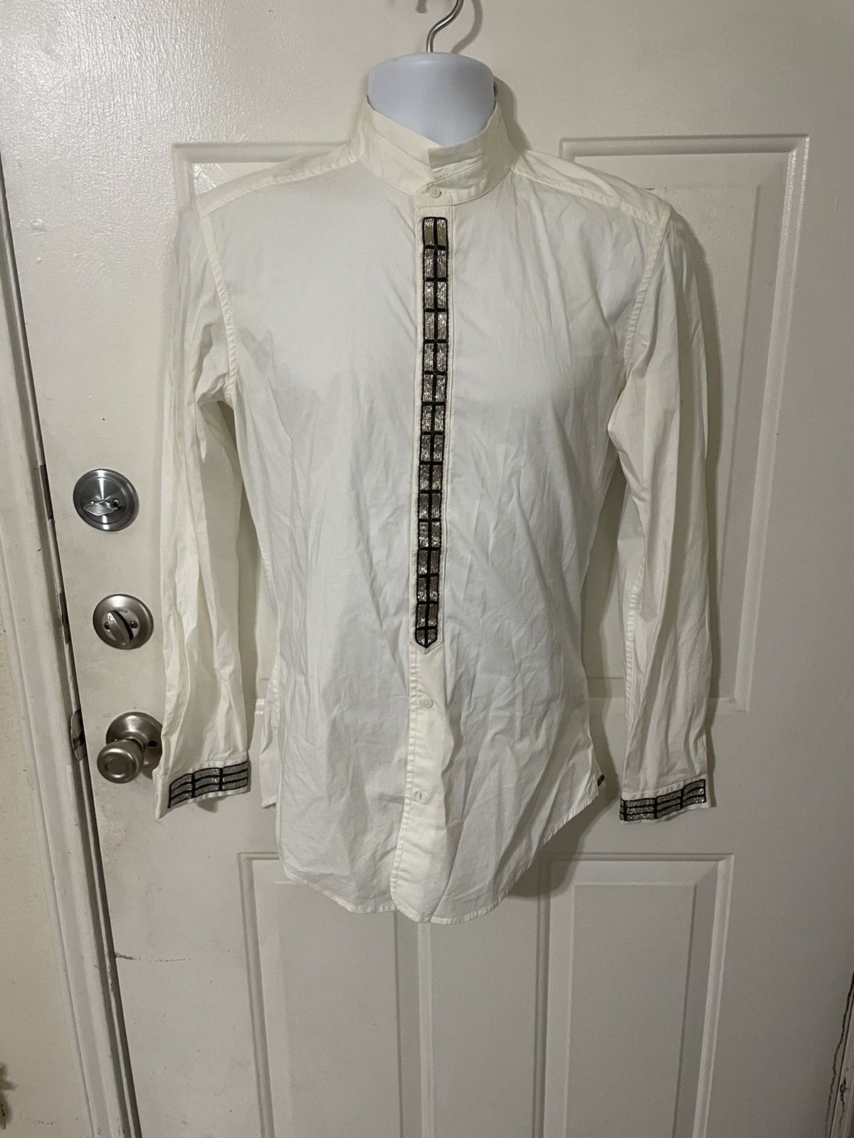 Diesel Embroidered banded collar shirt Size US S / EU 44-46 / 1 - 1 Thumbnail