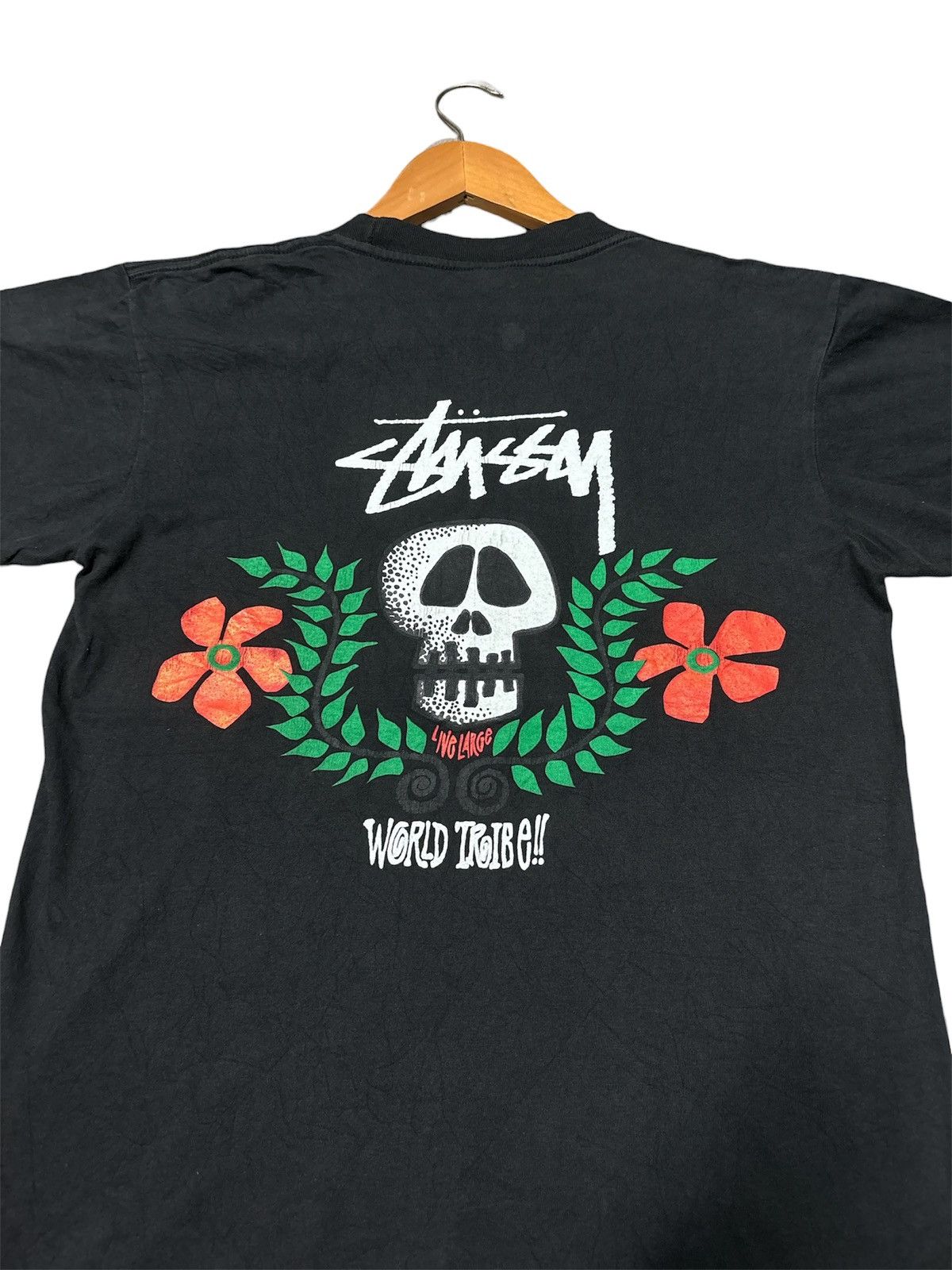 Stussy ‼️RARE‼️VINTAGE 90S STUSSY LINE LARGE WORLD TRIBE TSHIRT TEE🔥 Size US M / EU 48-50 / 2 - 4 Thumbnail