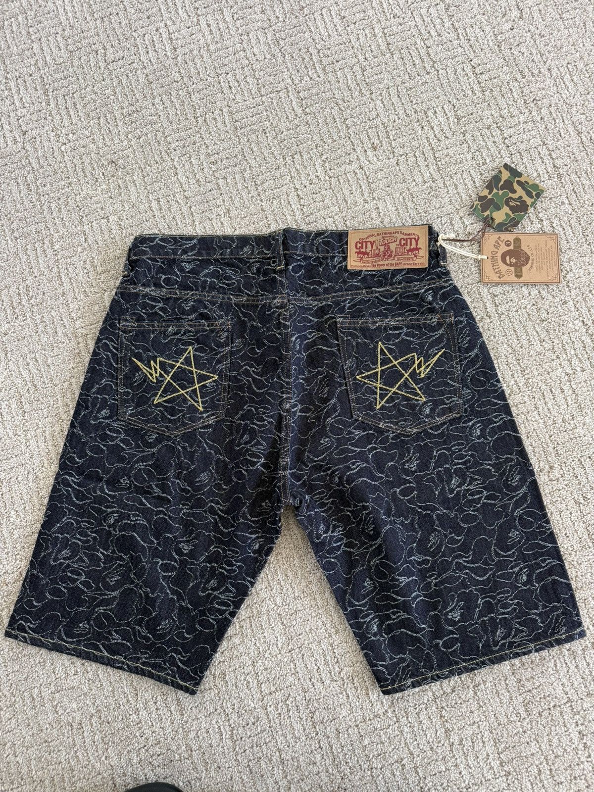 Bape Bape Denim Shorts Size US 32 / EU 48 - 1 Thumbnail
