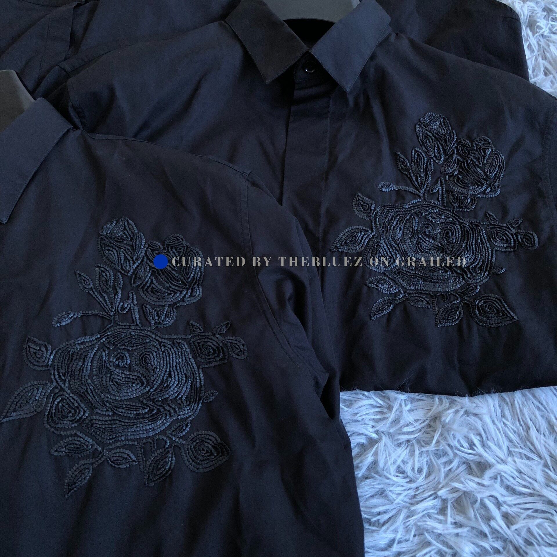 Dior Dior Homme Black Rose Shirt Size US M / EU 48-50 / 2 - 1 Thumbnail