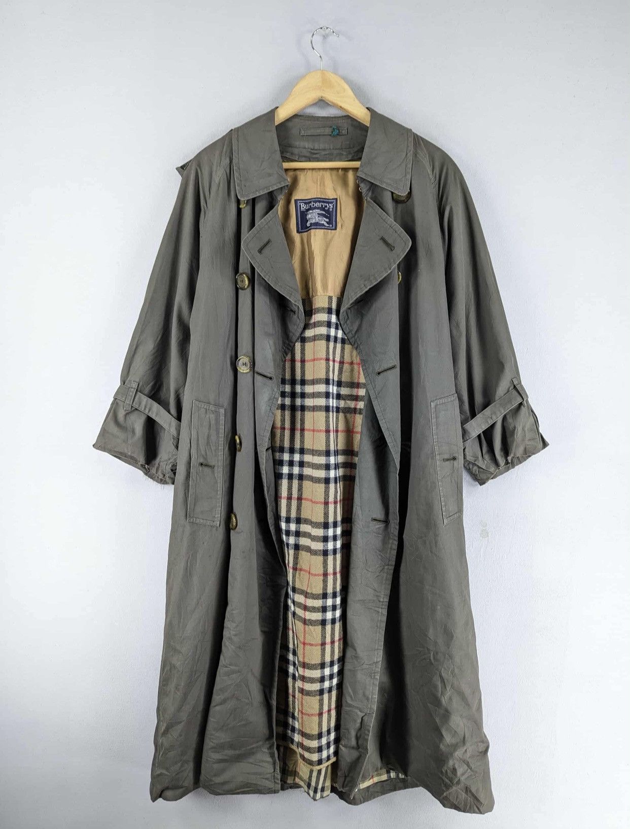 🔥VTG BURBERRY NOVACHECK TC DOUBLE BREAST