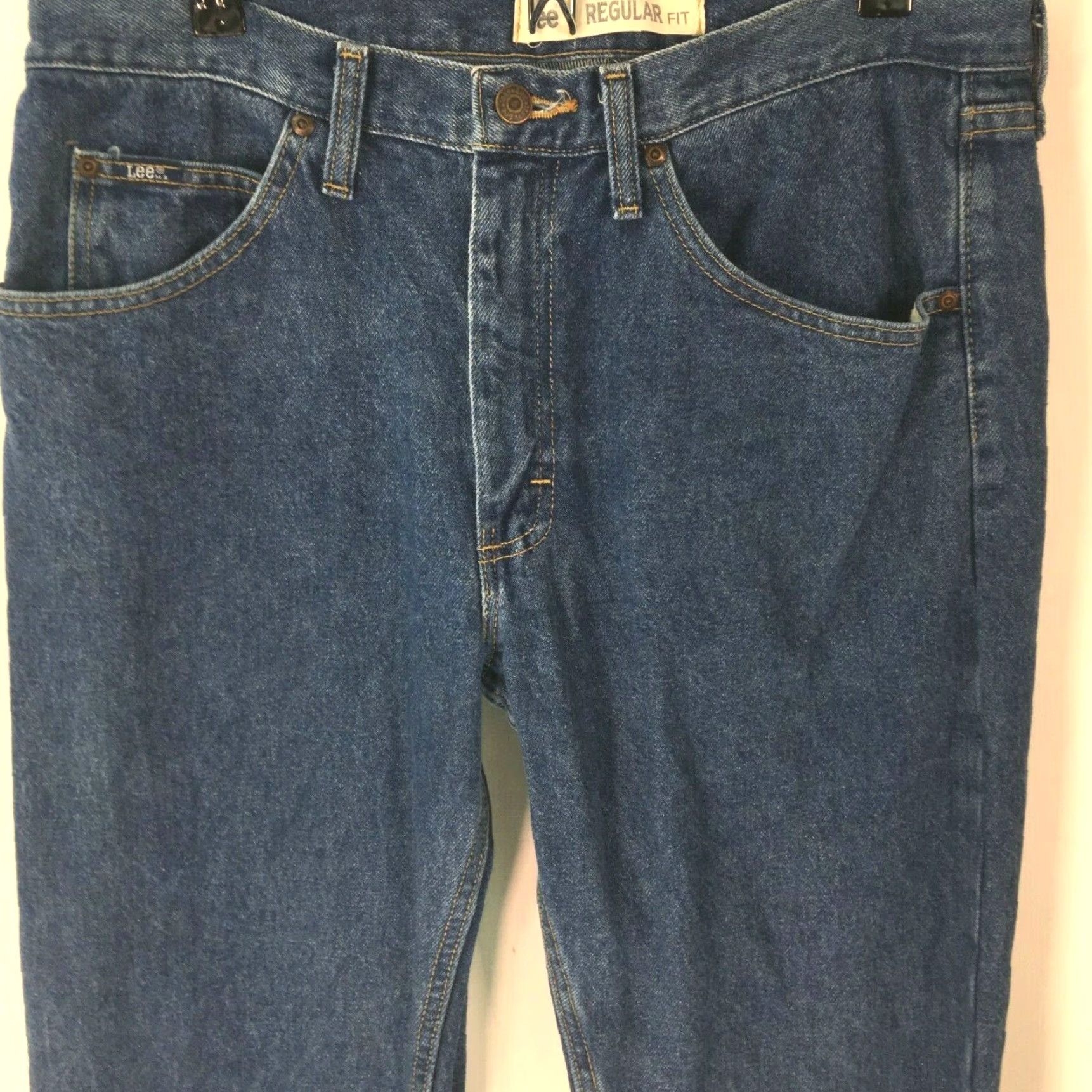Lee Lee Jeans Men’s Casual Regular Mid Rise Denim Blue Straight 33X32 Size Blue 5-Pocket Belt Loops USA Mens Jeans Size US 34 / EU 50 - 2 Thumbnail