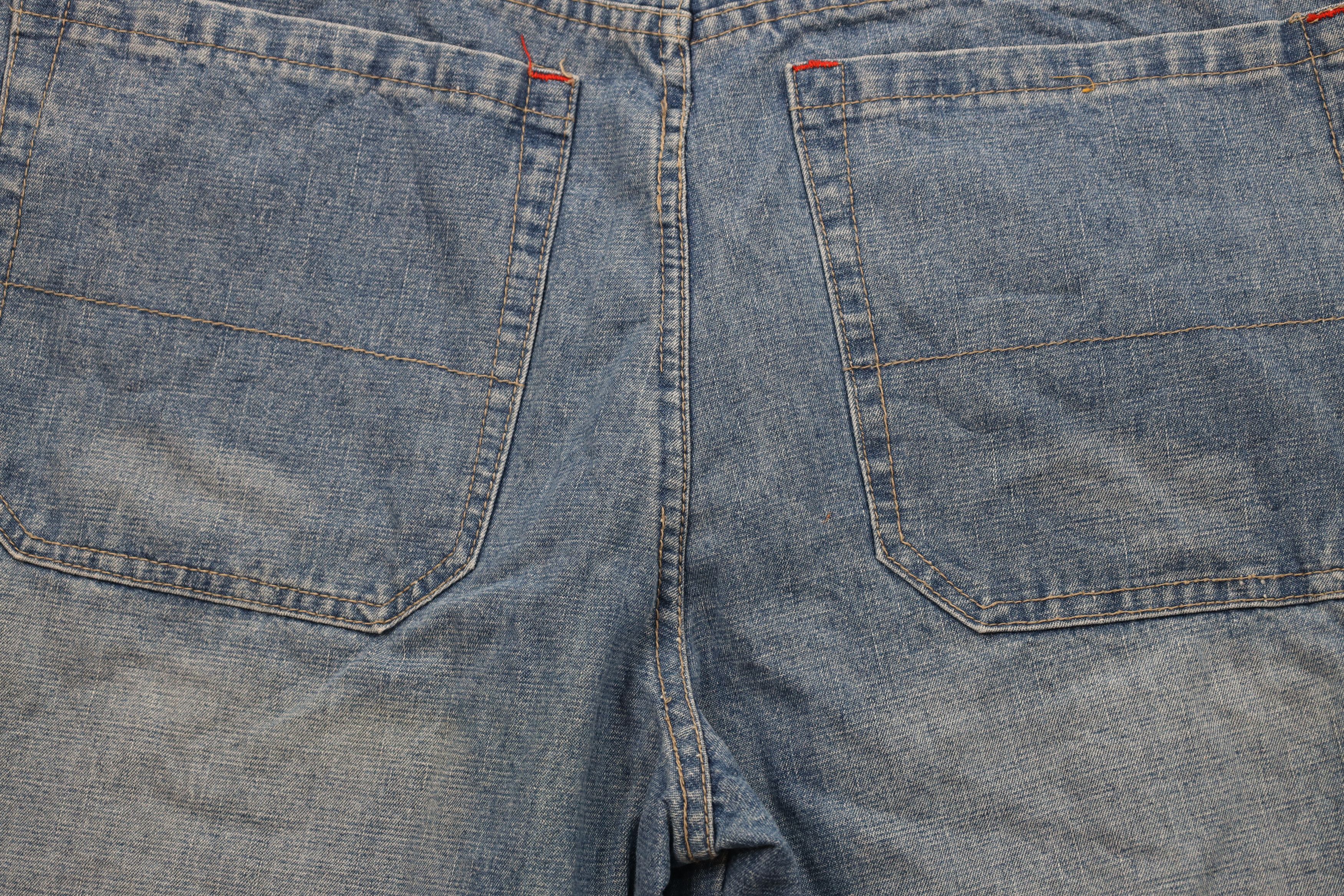 Vintage 90s Y2K Streetwear Fit Denim Jean Shorts Blue Cotton