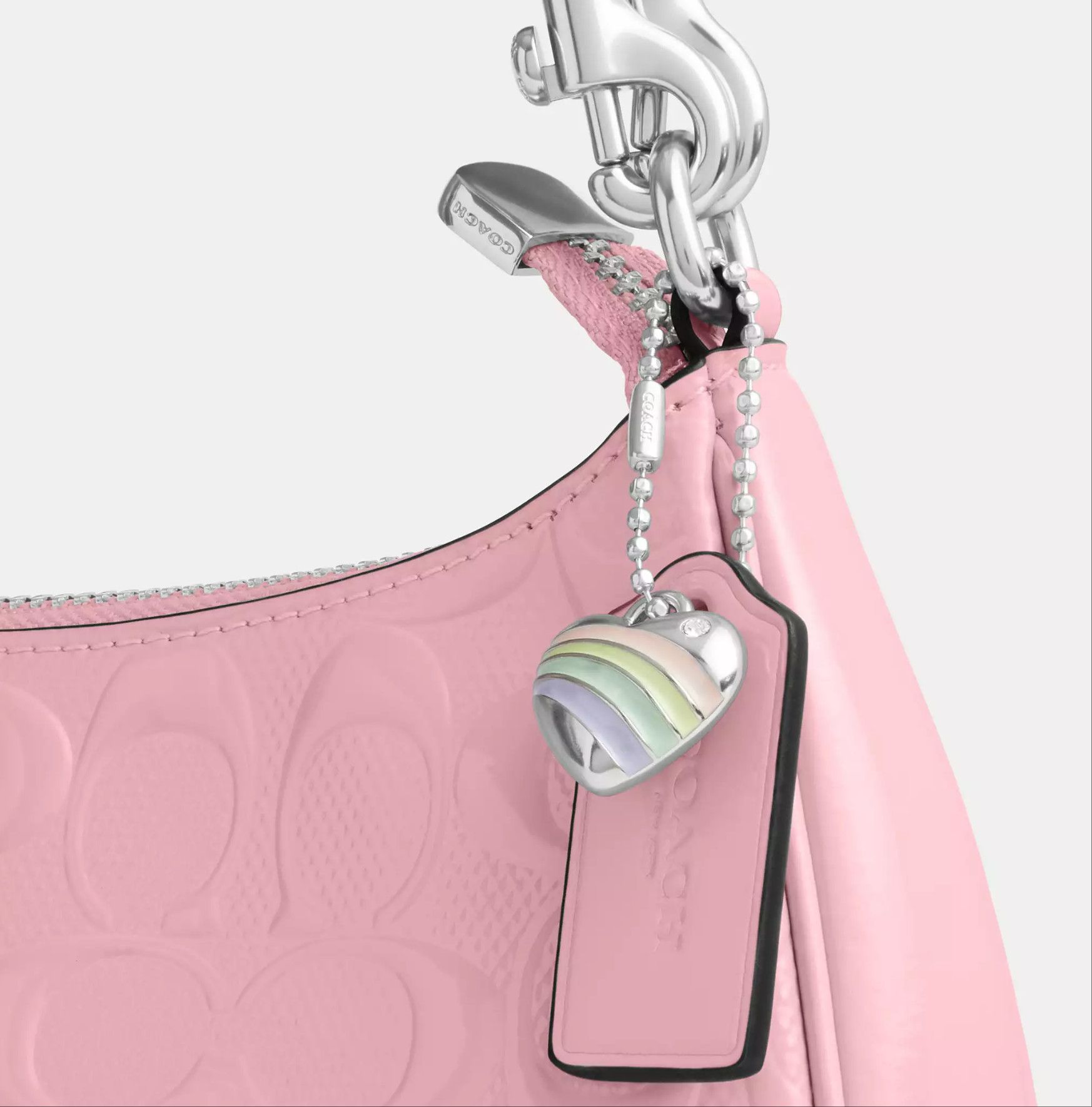 Coach Teri Shoulder Bag In Signature Leather Heart Charm CDA98 Size ONE SIZE - 19 Thumbnail