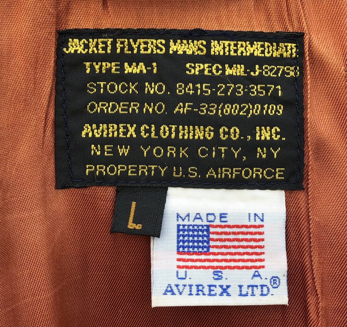 Avirex VTG Avirex Flyers Mans Intermediate Ma-1 Faded Bomber Jacket Size US L / EU 52-54 / 3 - 21 Thumbnail