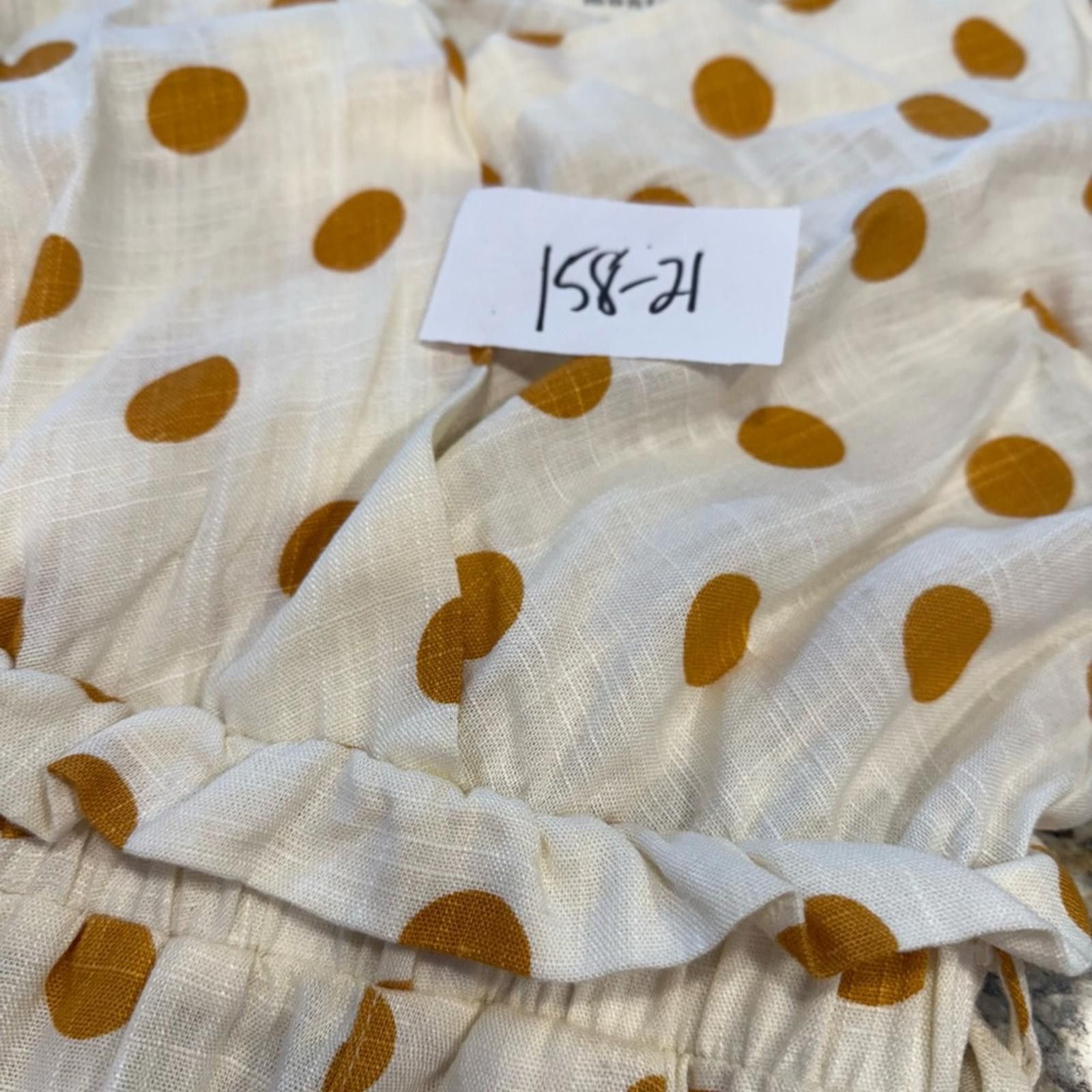 Other Monteau crop jumpsuit polka dot cream & mustard yellow SZ M Size 32" / US 10 / IT 46 - 11 Thumbnail