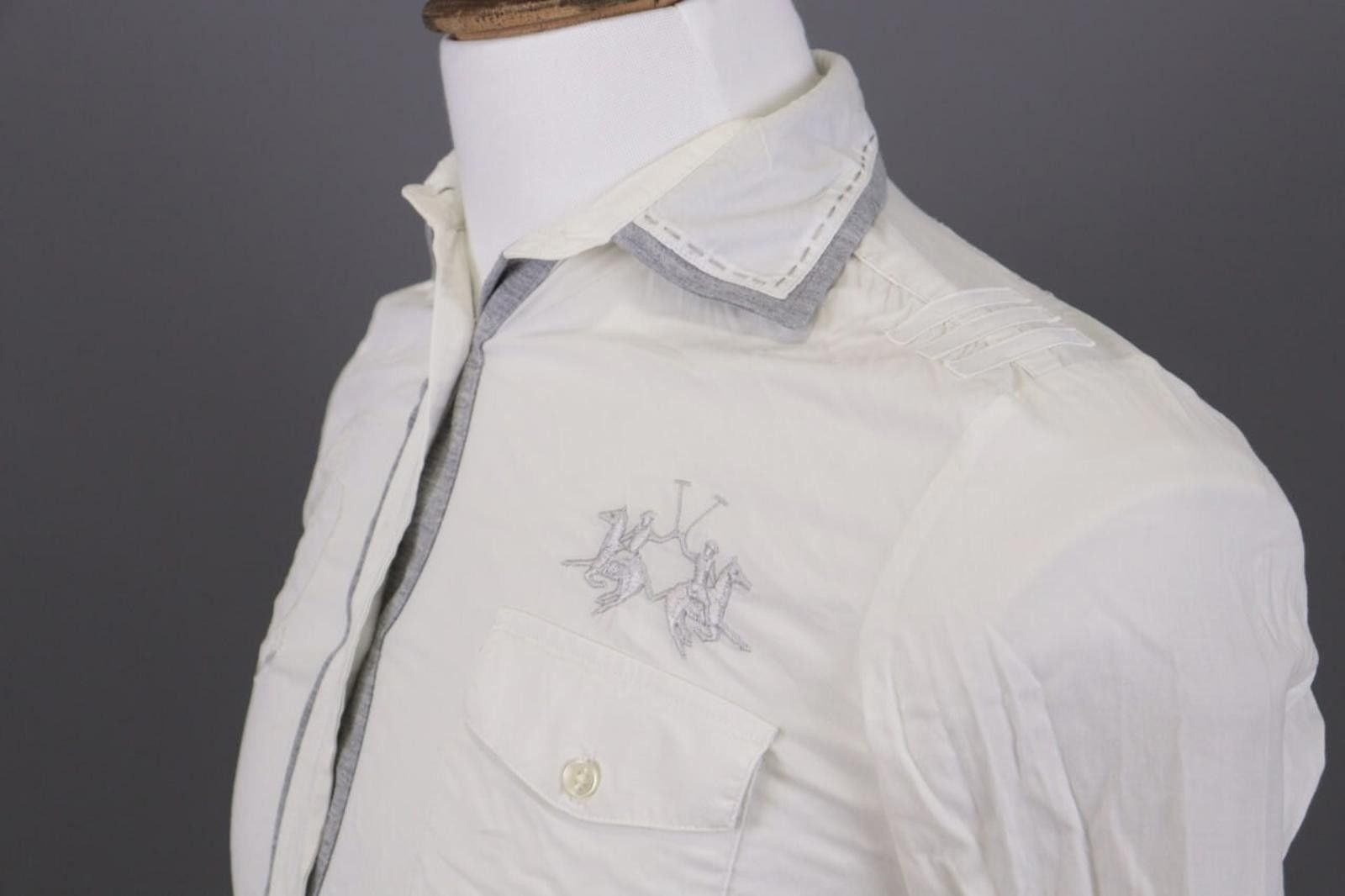 La Martina La Martina White Long Sleeve Button Down Shirt Size M Size US M / EU 48-50 / 2 - 7 Thumbnail