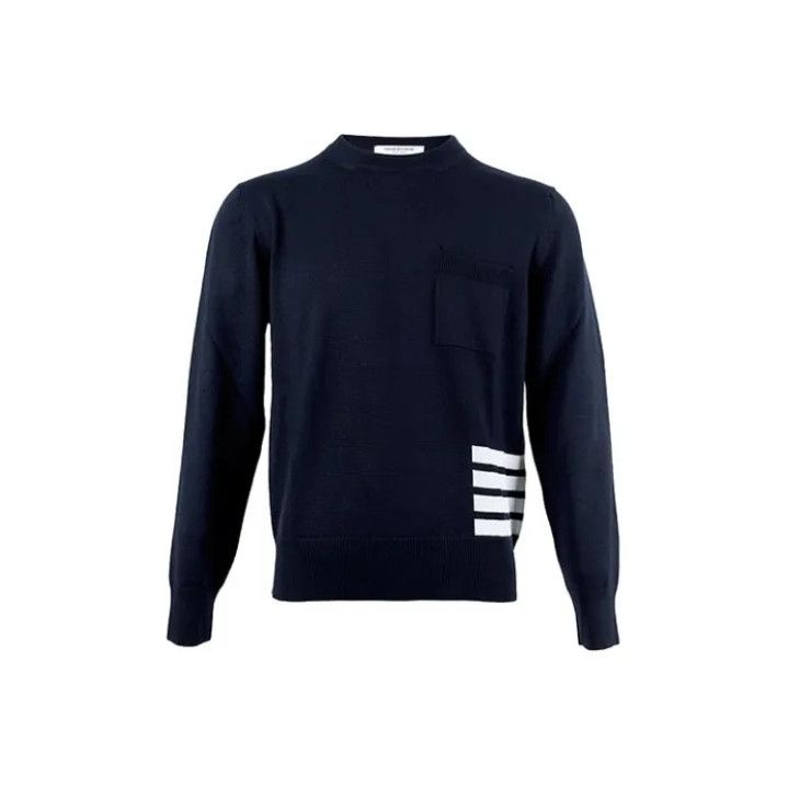 Thom Browne Thom Browne Navy Classic Knit Sweater Size US M / EU 48-50 / 2 - 1 Thumbnail