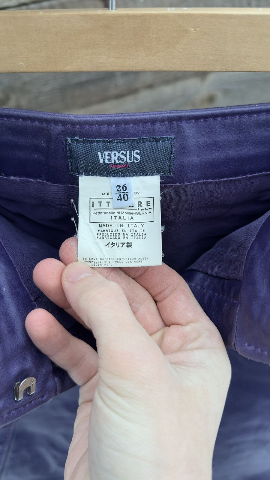 Versus Versace RARE Late Ittierre Era of Versus Versace (2005)Leather Skirt Size 26" / US 2 / IT 38 - 11 Thumbnail