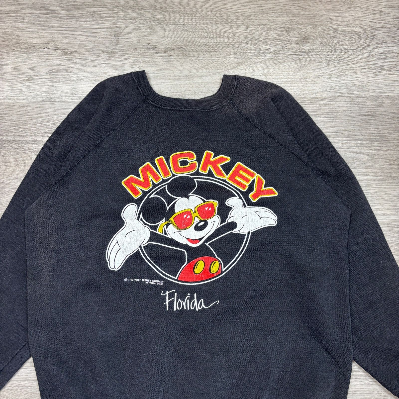 Disney × Velva Sheen × Vintage Vintage 80s Mickey Mouse Florida Raglan Sweatshirt Men's XL Size US XL / EU 56 / 4 - 2 Thumbnail