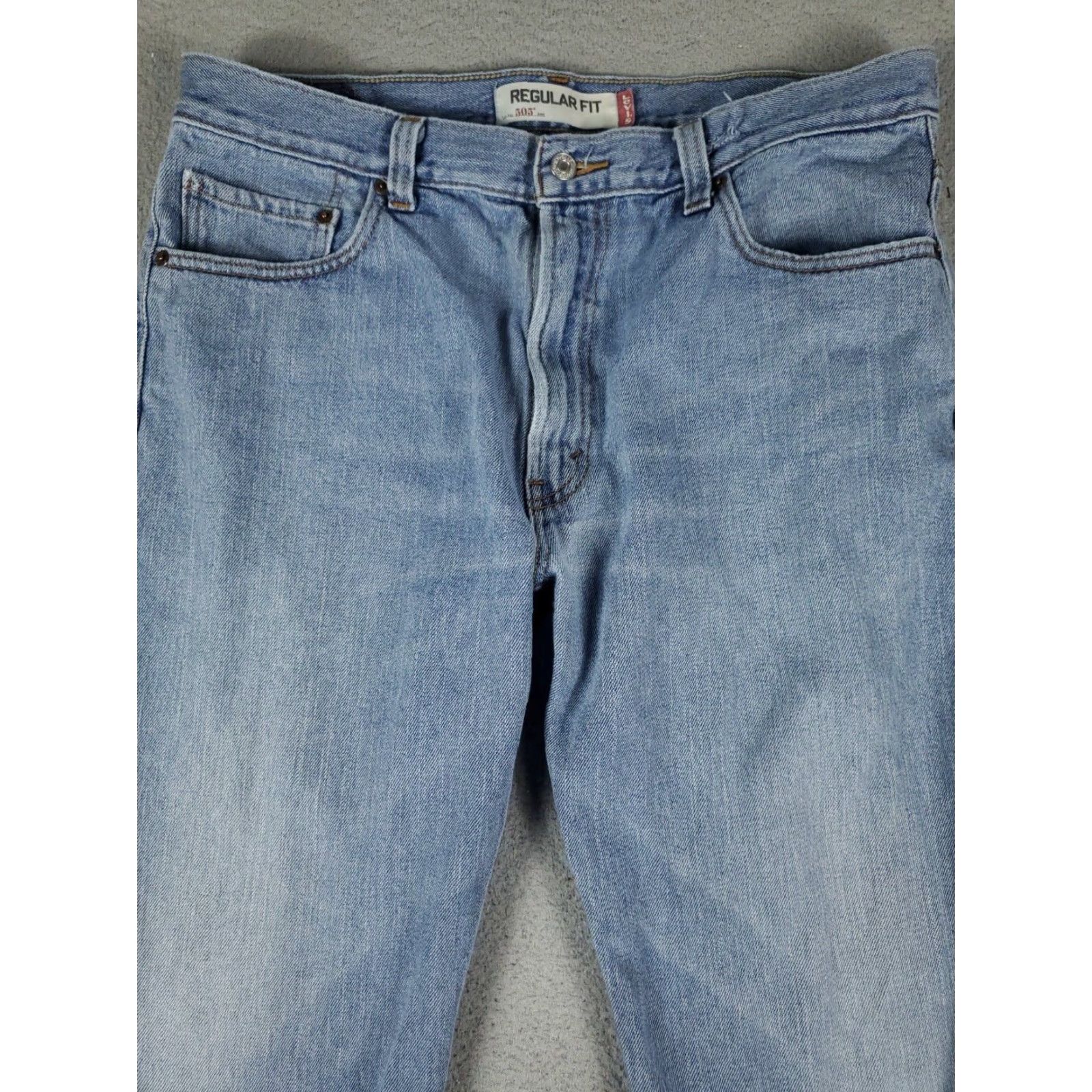 Levi's Levis 505 Mens 36x30 Extra Large XL Blue Casual Straight Leg Denim Pants Size US 36 / EU 52 - 2 Thumbnail