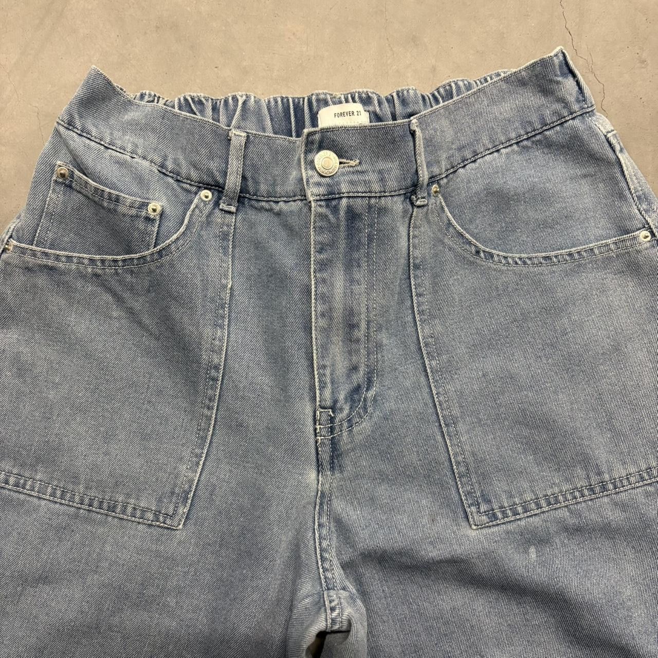 Vintage Crazy Vintage Y2K/2000s Super Baggy Wideleg Skater Style Medium Wash Denim Jeans that unzip into Shorts! Size US 30 / EU 46 - 2 Thumbnail