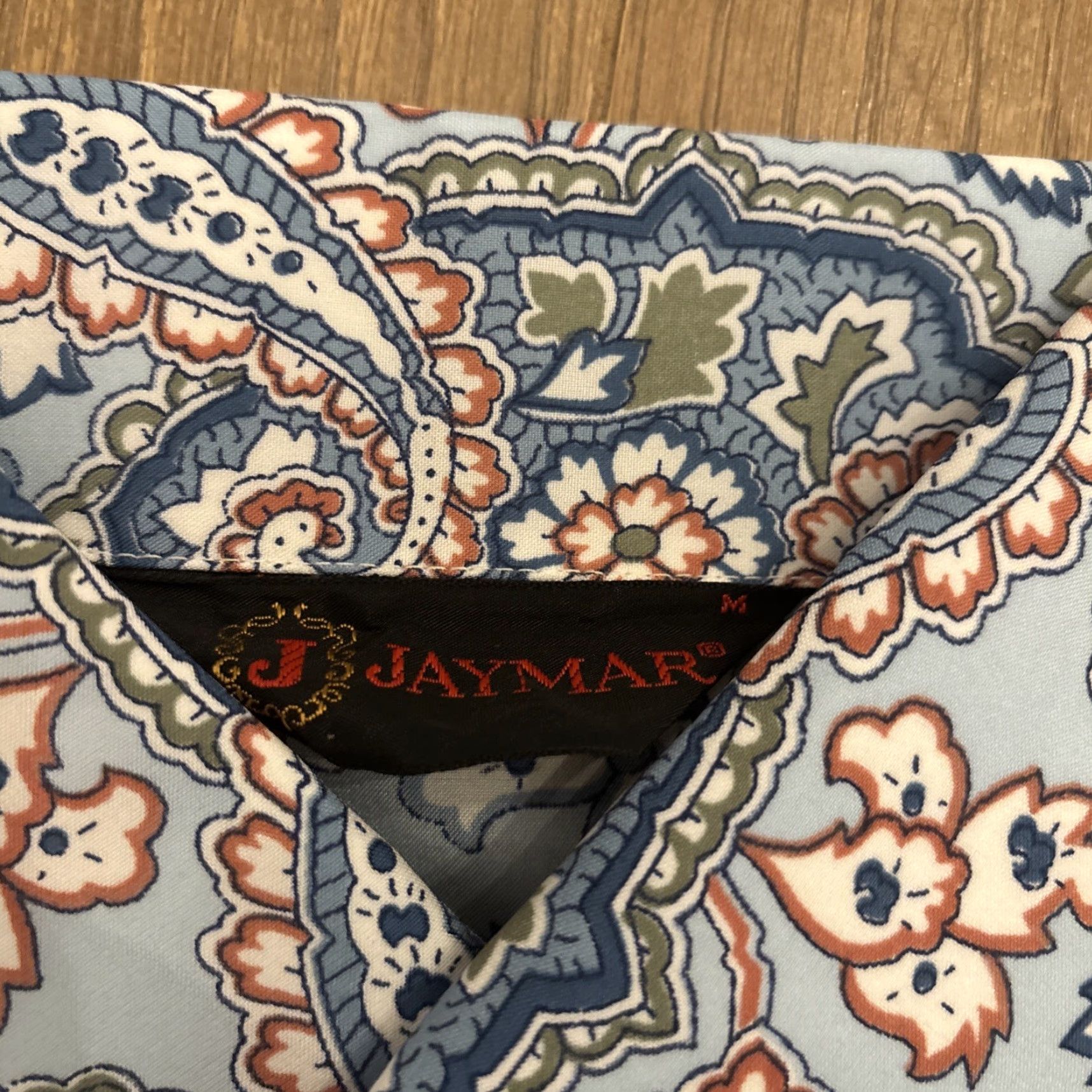 Vintage Jaymar Vintage Button-Up Long Sleeve Dress Shirt Medium Paisley 1970s Disco Size 40R - 6 Thumbnail