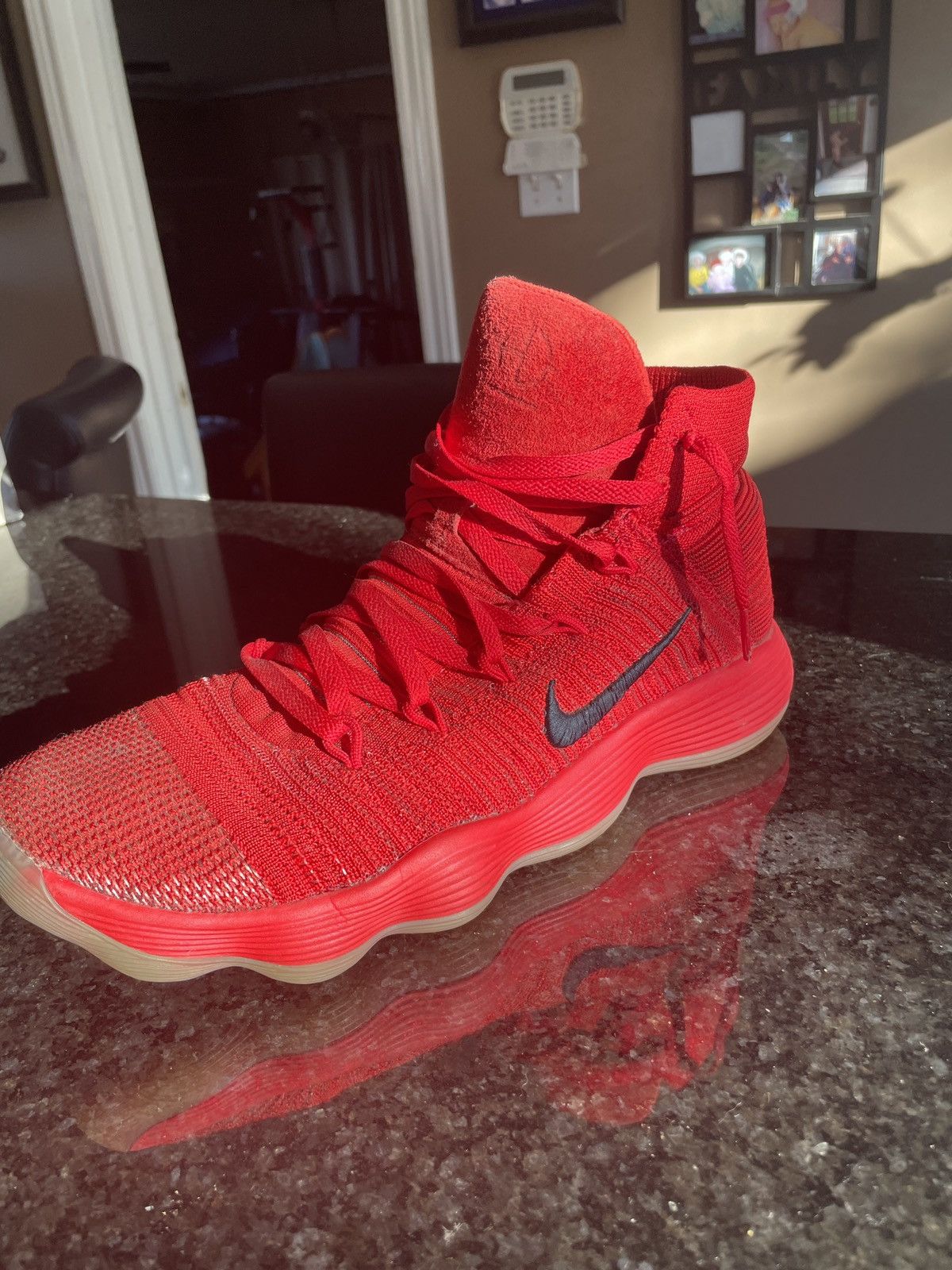 Nike Nike Hyperdunk 2017 flyknit university red Size US 12 / EU 45 - 1 Thumbnail