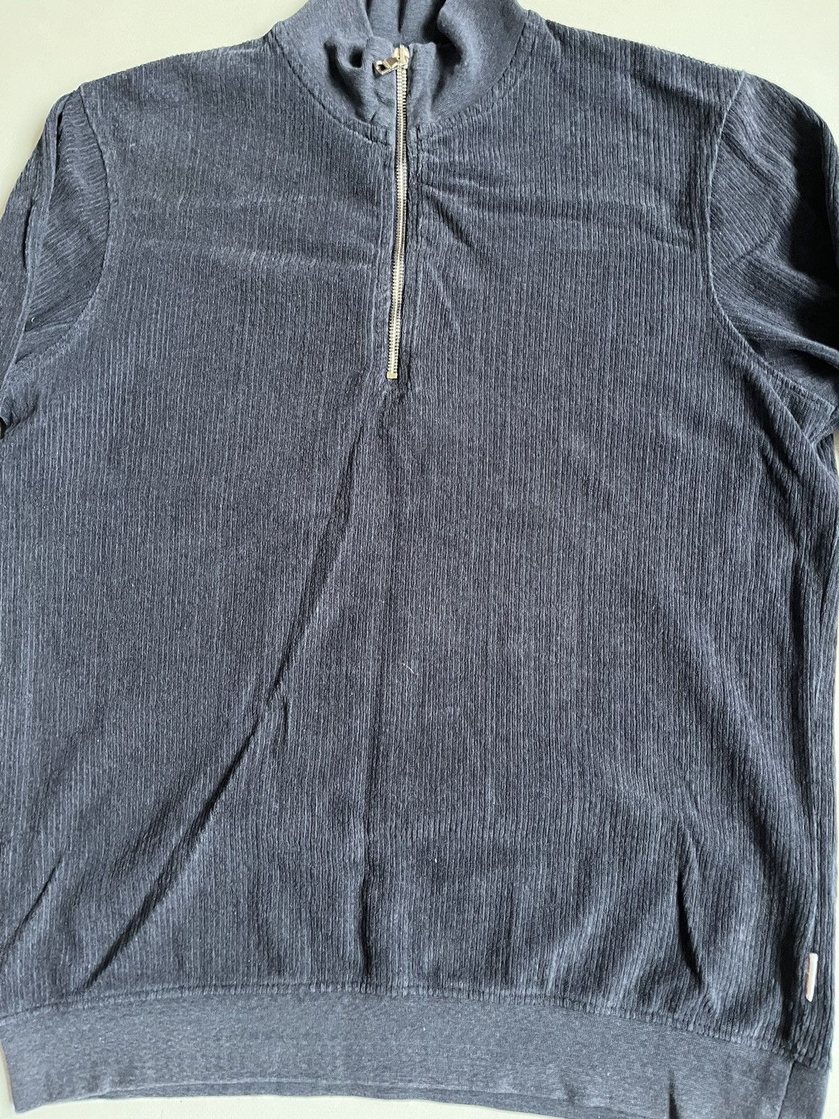 Designer × Orlebar Brown Orlebar Brown Men Blue Teddy Texture Zip Sweatshirt Size US M / EU 48-50 / 2 - 10 Thumbnail