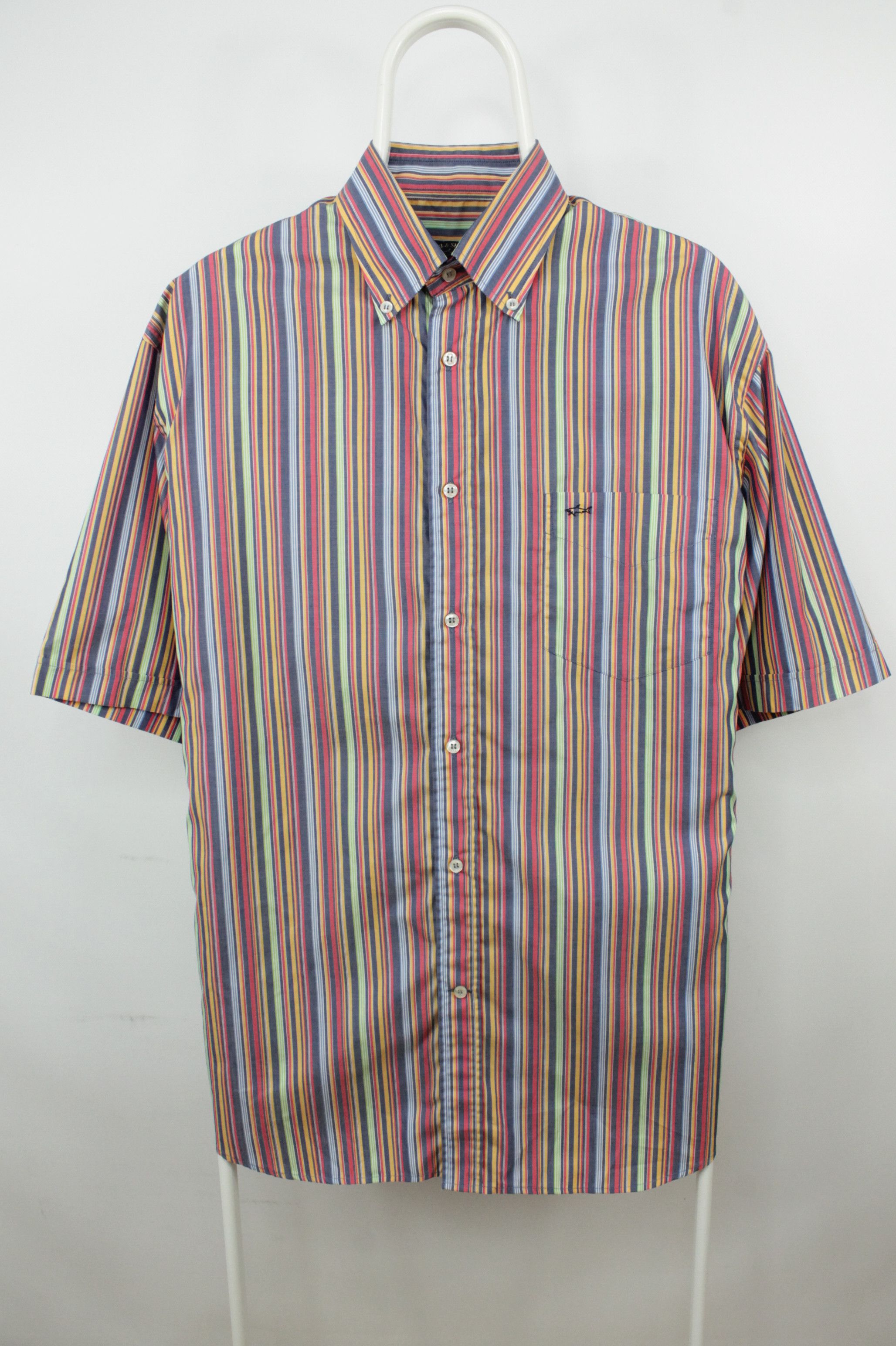Paul & Shark Paul & Shark Yachting Multicolor Striped Short Sleeve Shirt Size US L / EU 52-54 / 3 - 1 Thumbnail