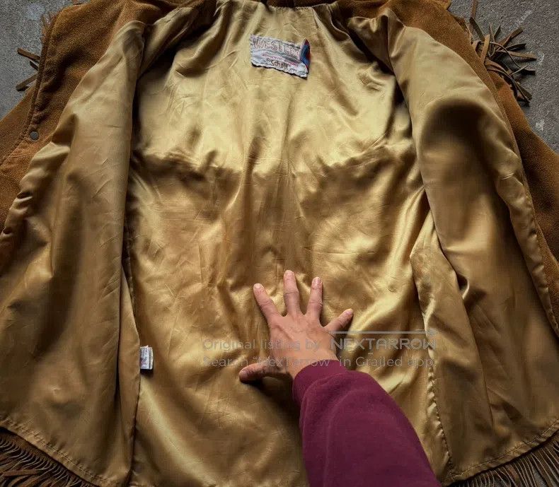 Schott Schott Vintage western fringed leather jacket Size US L / EU 52-54 / 3 - 3 Thumbnail