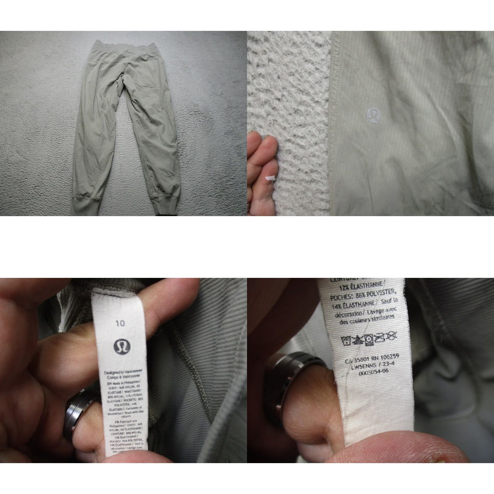 Lululemon Lululemon Pants Womens 10 Brown Joggers Drawstring Waist Rib Cuff Nylon LW5ENNS Size 32" / US 10 / IT 46 - 8 Thumbnail