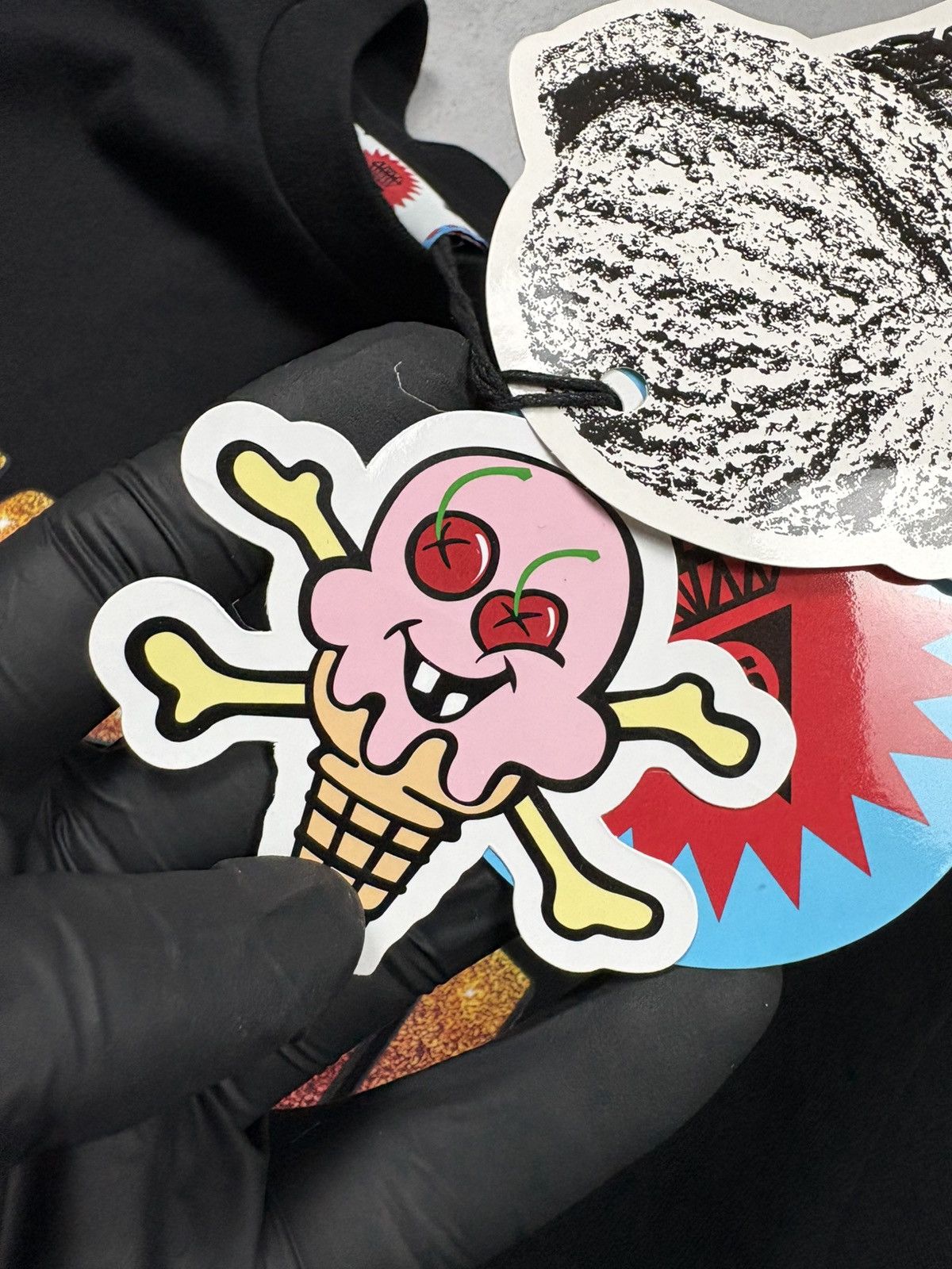 Billionaire Boys Club BBC Ice Cream Soft Serve Sparkle Y2K Graphic Tee Black XS Size US XS / EU 42 / 0 - 8 Thumbnail