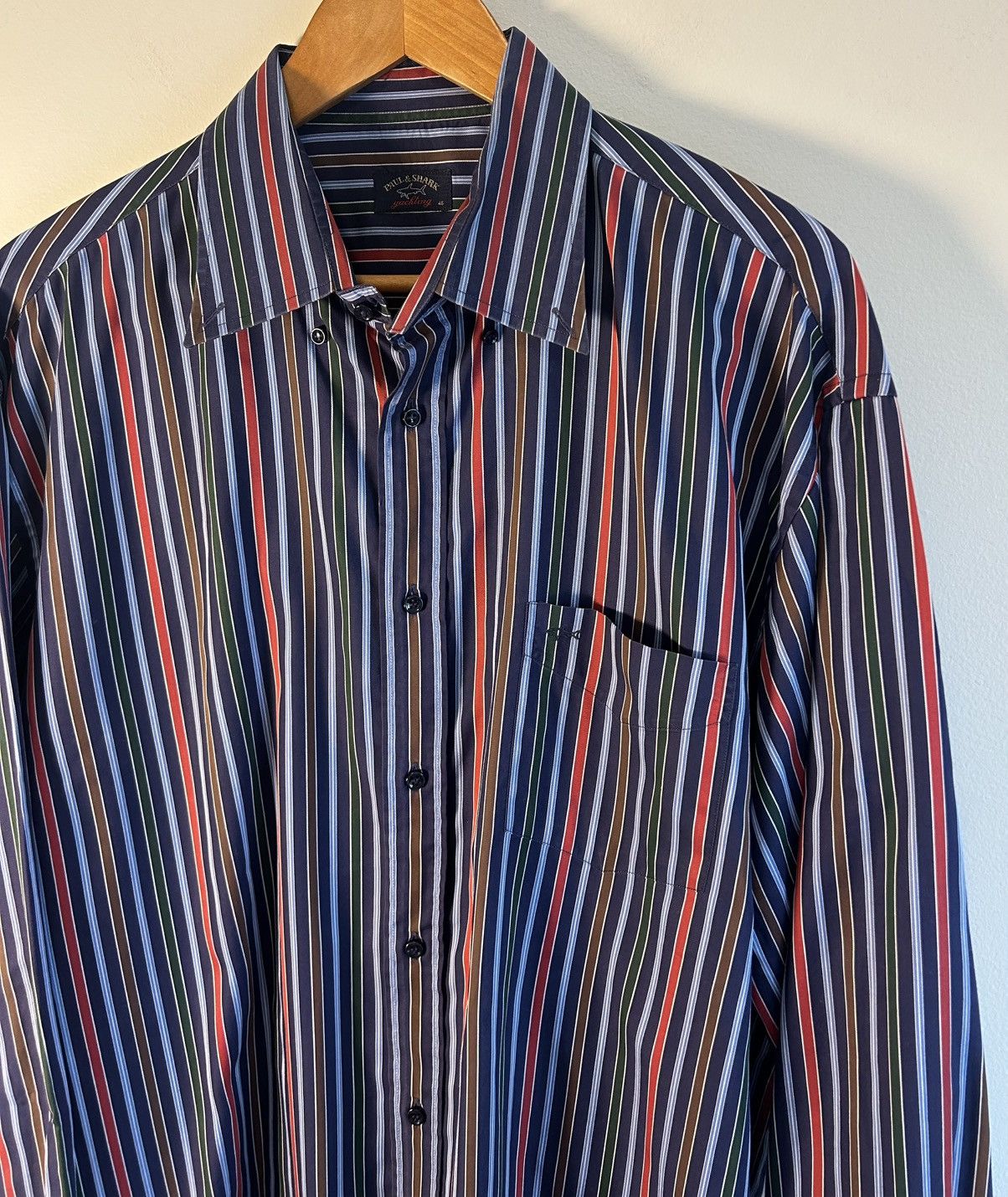 Paul & Shark Paul & Shark Yachting Multicolored Stripes Button Down Shirt Size 46R - 4 Thumbnail