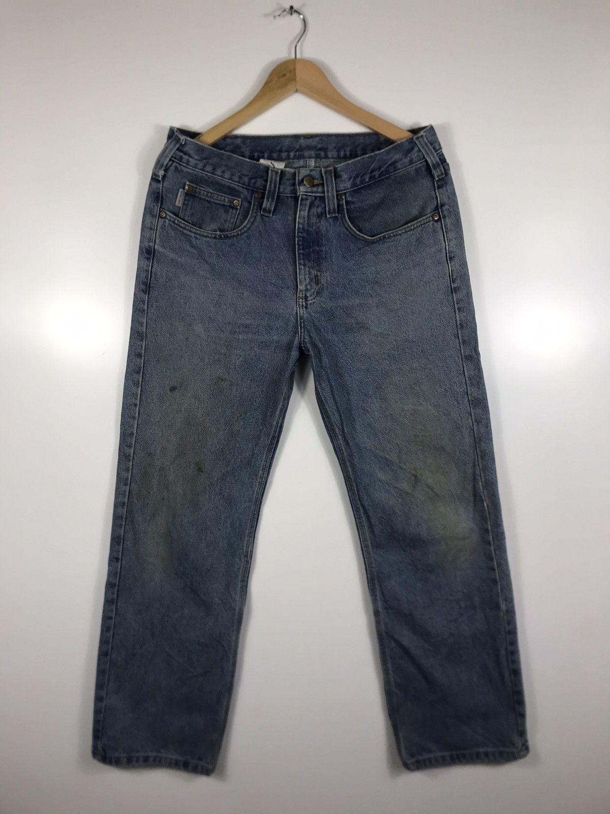 Carhartt × Vintage ⚡️Vintage Carhartt Distressed Denim Size US 33 - 1 Thumbnail