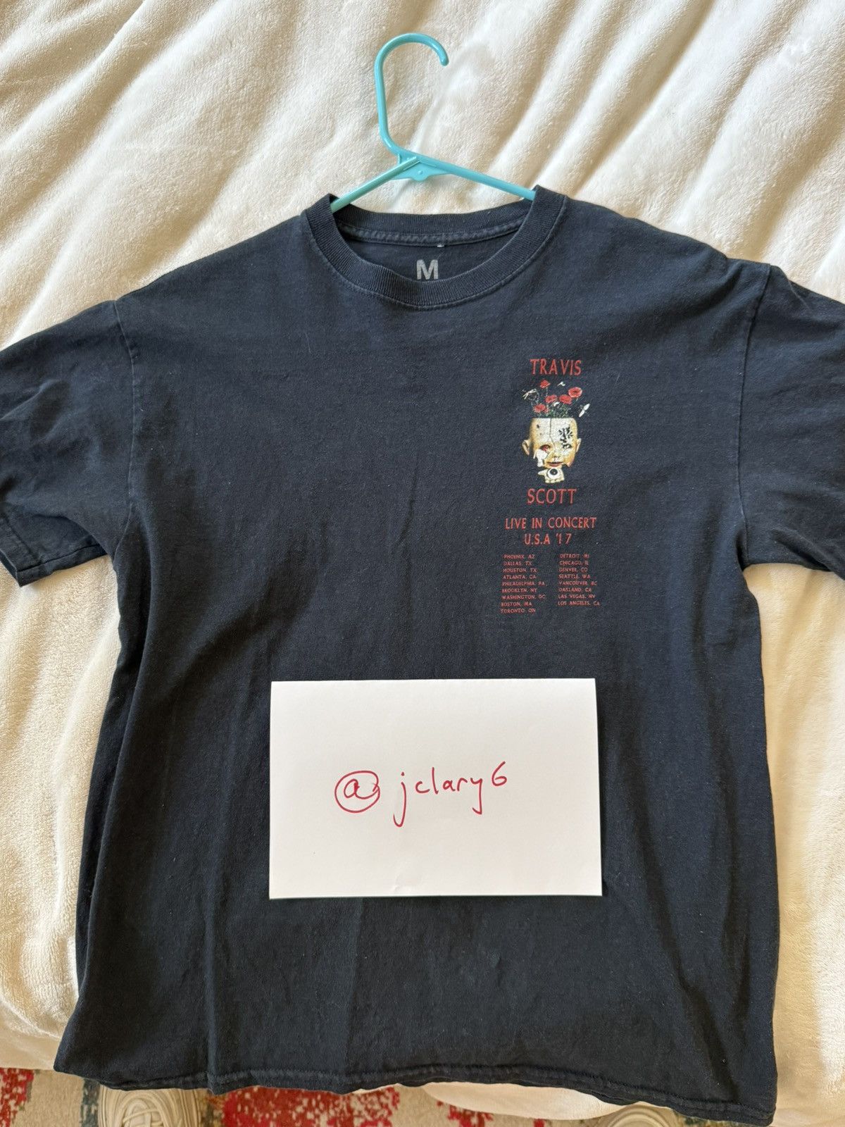 Travis Scott Travis Scott 2017 Tour Tee Size US M / EU 48-50 / 2 - 1 Thumbnail