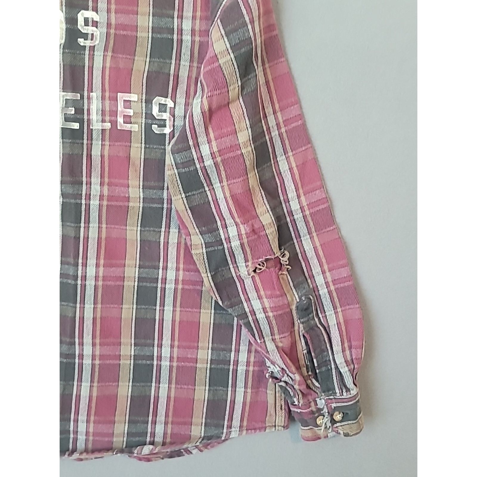 VTG Carhartt Red Plaid Flannel Shirt Thrash Streetwear S