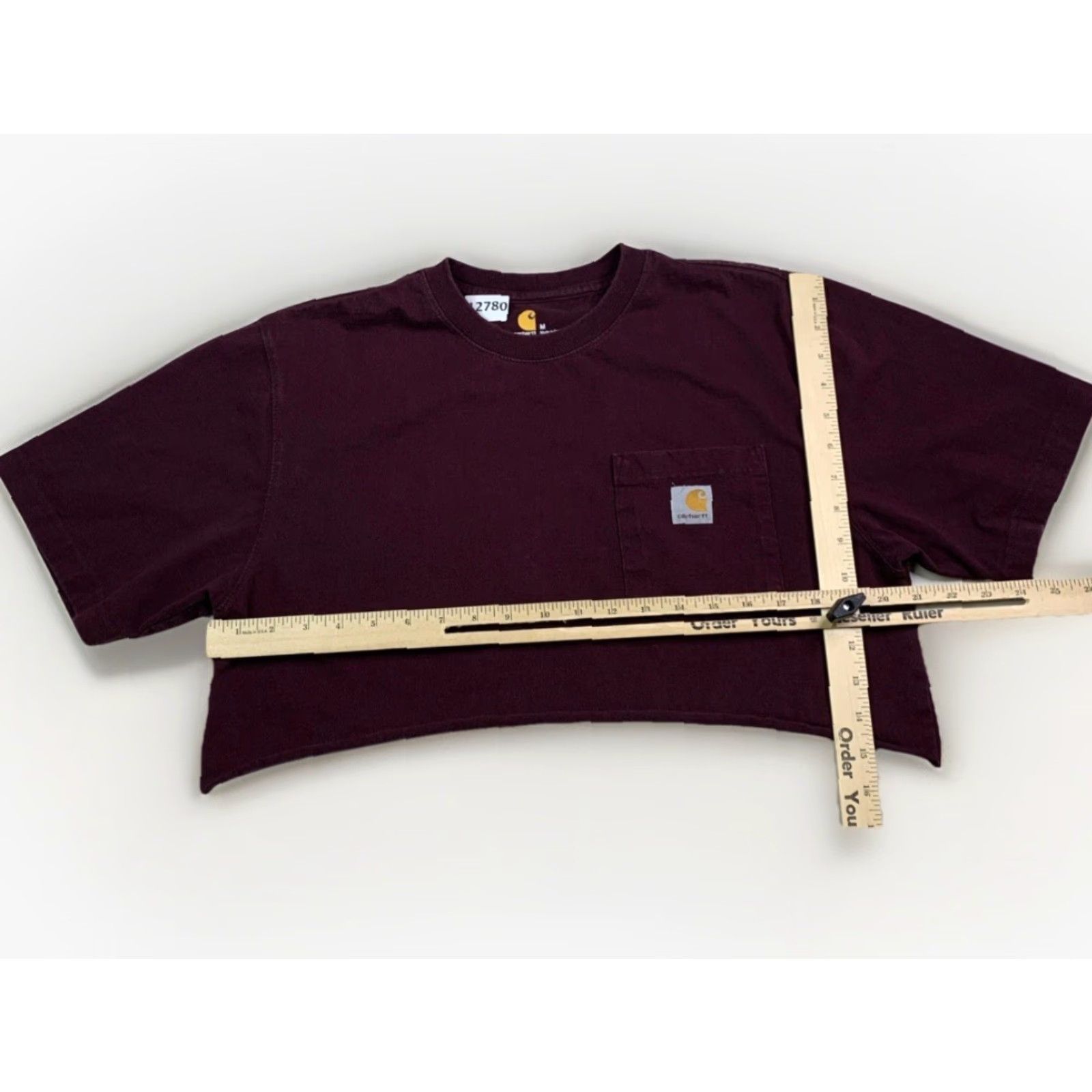 Carhartt VINTAGE Carhartt Burgundy Cropped Pocket Front Shirt Womens Medium-12780 Size M / US 6-8 / IT 42-44 - 6 Thumbnail