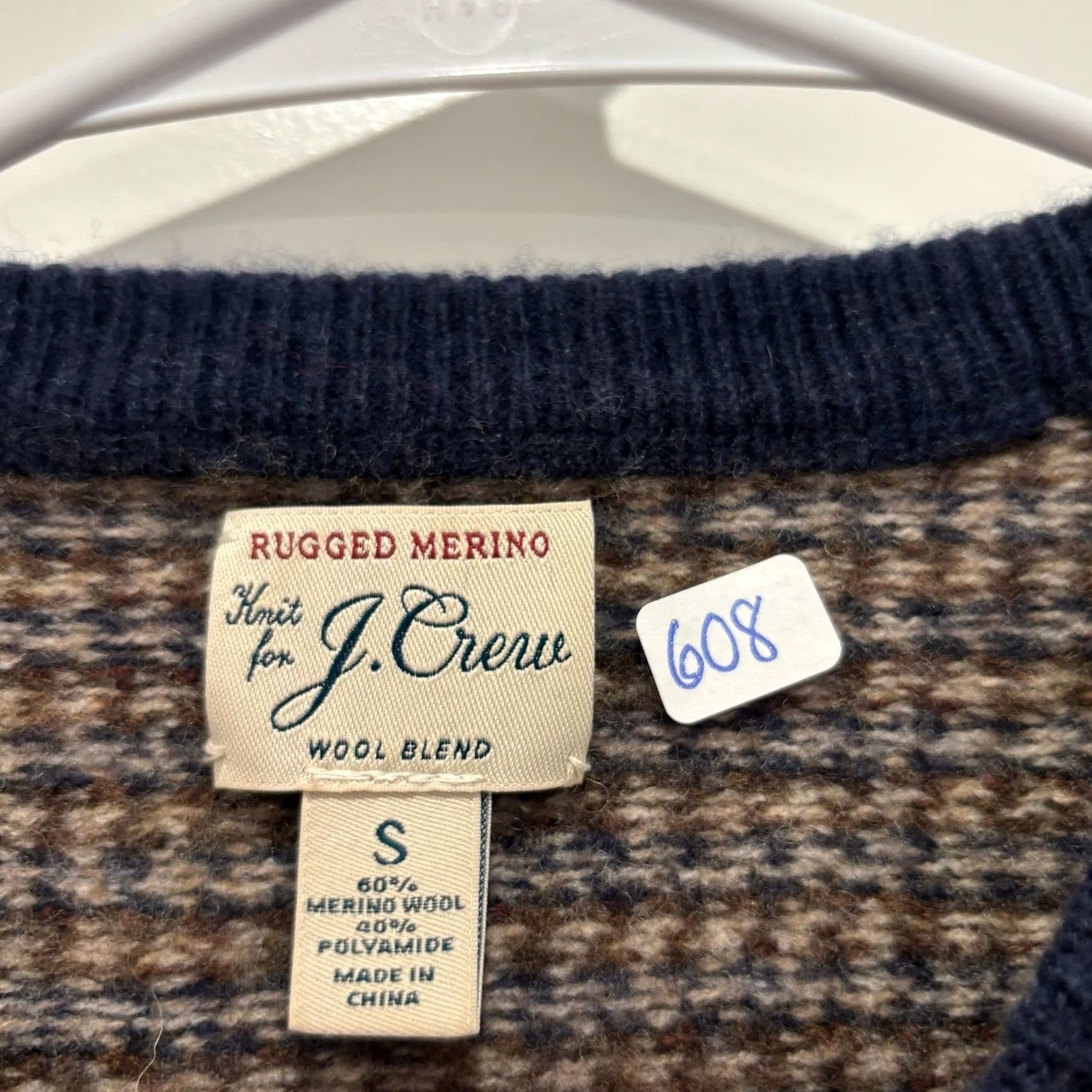J.Crew J.Crew Sweater Houndstooth Crewneck Brown Navy Blue S Size S / US 4 / IT 40 - 2 Thumbnail