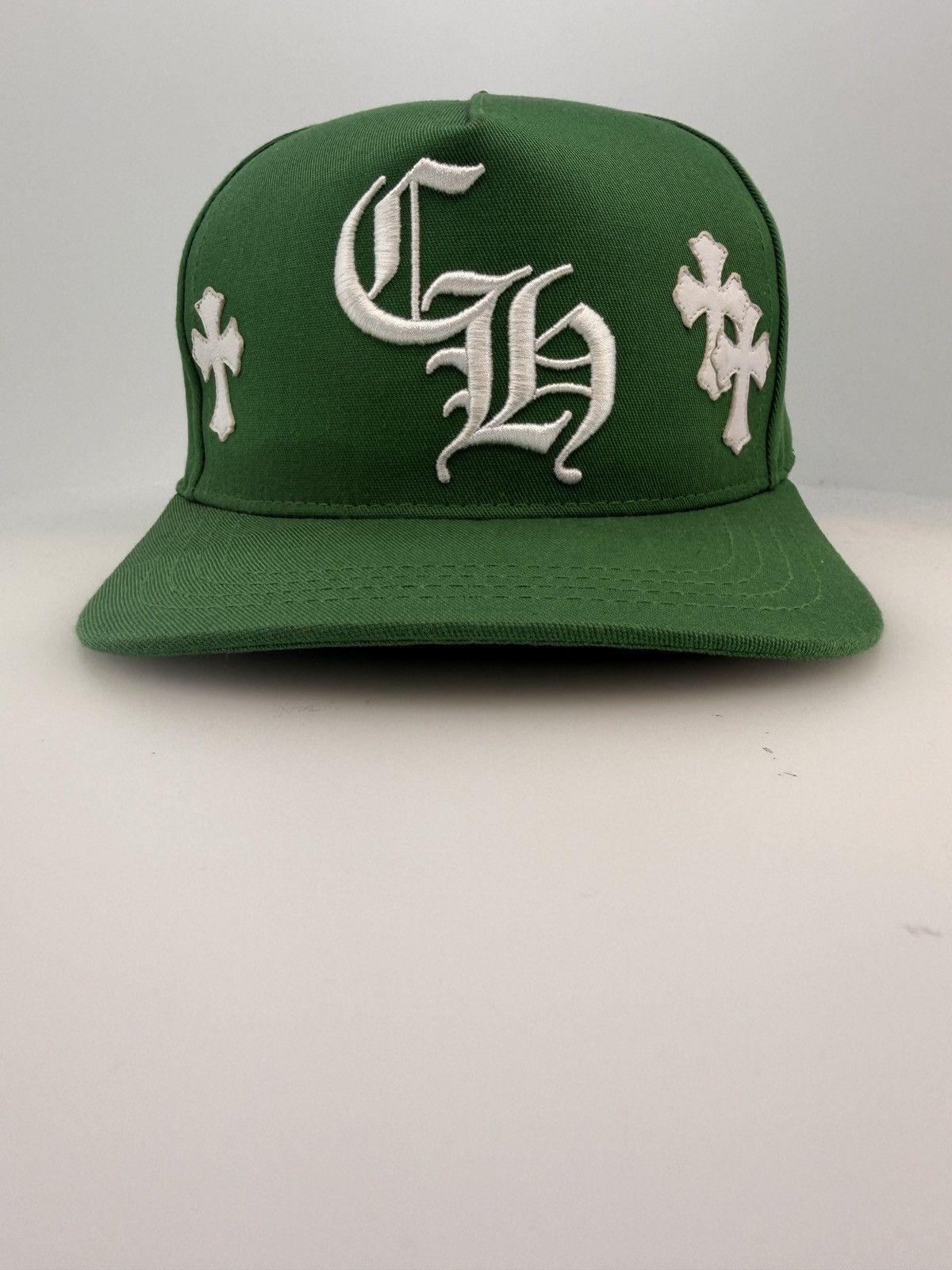 Chrome Hearts Chrome Hearts Cross Patch Hat Green White Size ONE SIZE - 1 Thumbnail