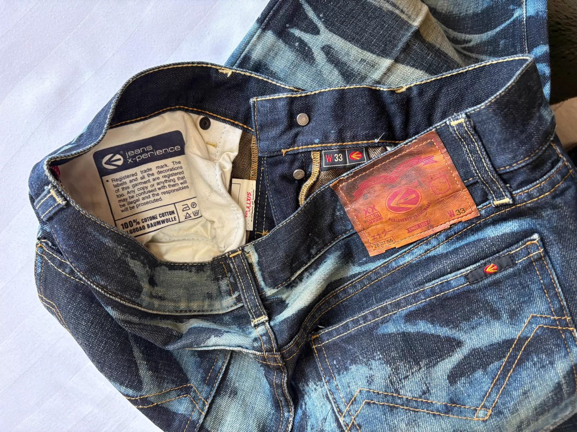 Y's Y’s Vintage Tiger Stripe Denim Jeans Yohji Mid-Rise Size US 33 - 6 Thumbnail