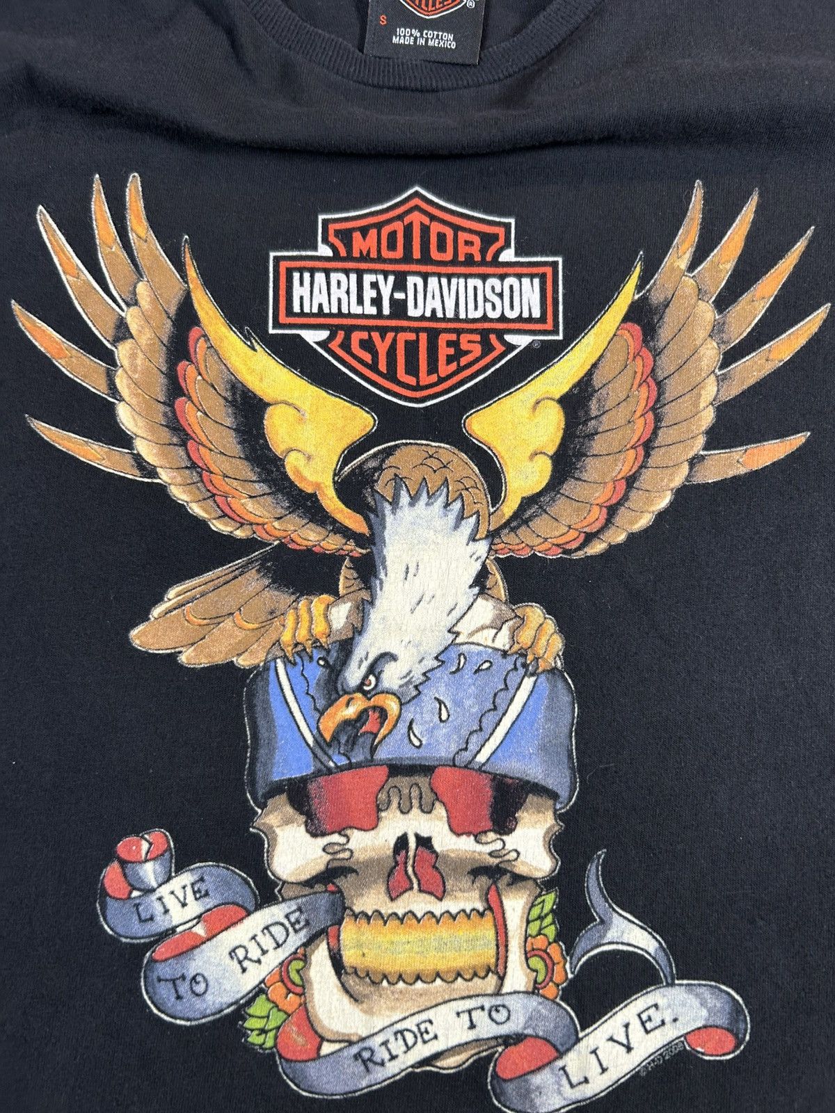Harley Davidson Harley-Davidson Women’s T-Shirt Small Eagle Skull Dealer1156 Size S / US 4 / IT 40 - 2 Thumbnail