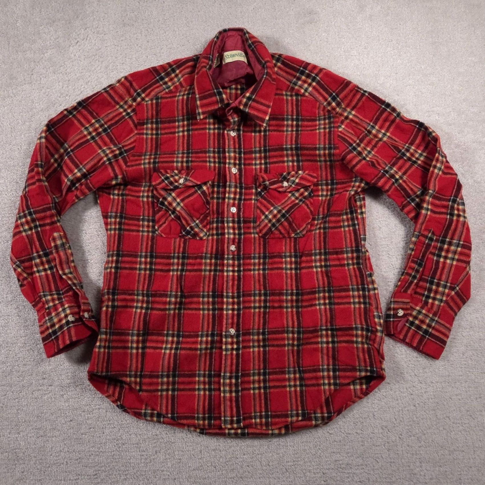 Vintage VINTAGE St Johns Bay Shirt Mens XL Plaid Wool Flannel Button Up Korea 90s Size US XL / EU 56 / 4 - 2 Thumbnail