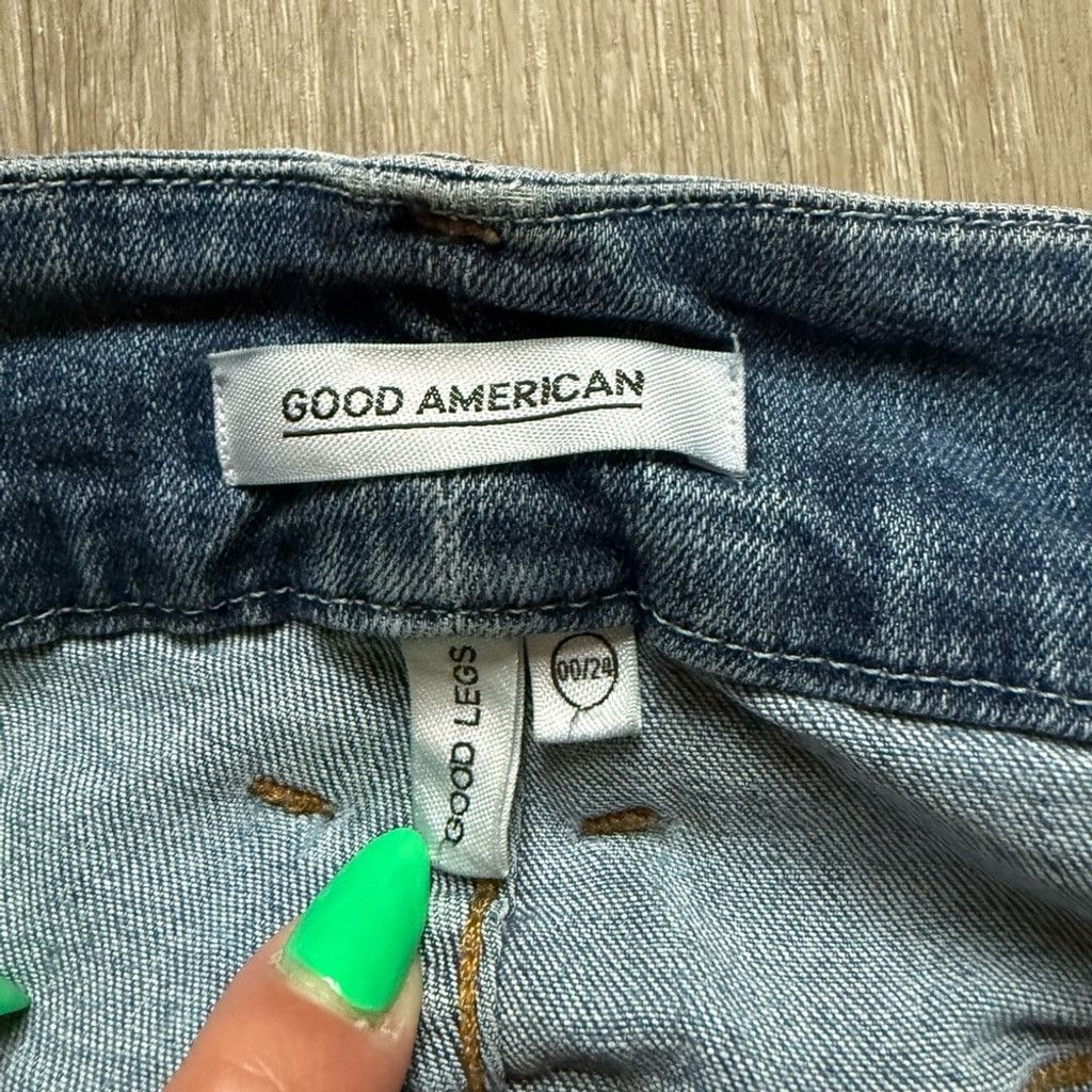 Good American Good American Blue Skinny Good Legs Jeans Classic Denim Size 24" / US 00 / IT 34 - 6 Thumbnail