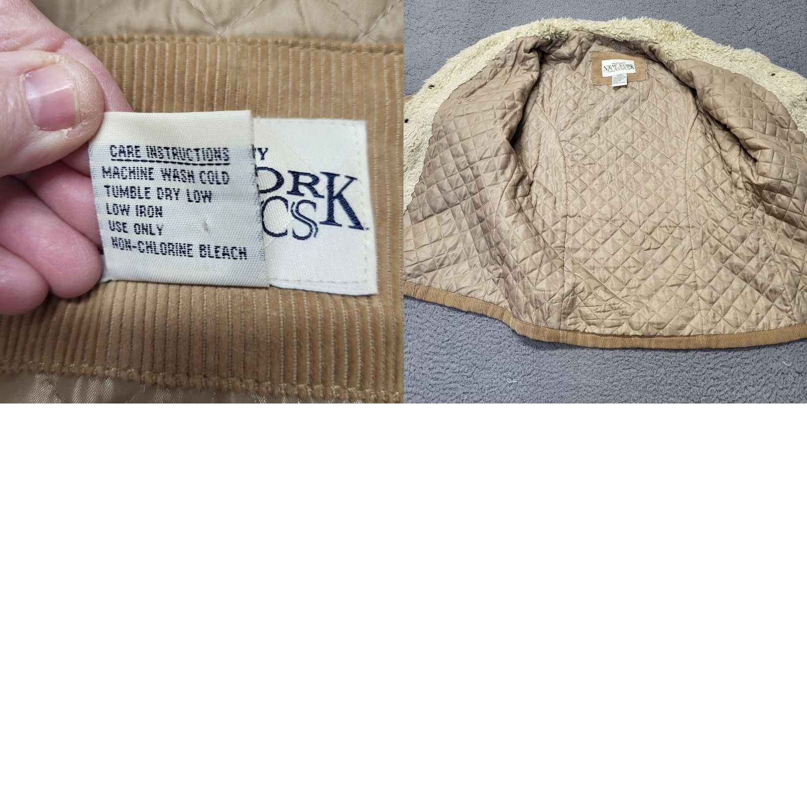 Vintage VINTAGE New York Classics Corduroy Trucker Jacket Women's Medium Faux Fur Y2K Size M / US 6-8 / IT 42-44 - 9 Thumbnail