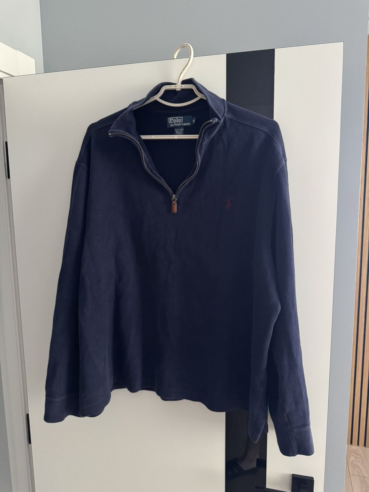 Polo Ralph Lauren Polo Ralph Lauren 1/3 zip Sweater Knit Vintage Size XL Blue Size US XL / EU 56 / 4 - 3 Thumbnail