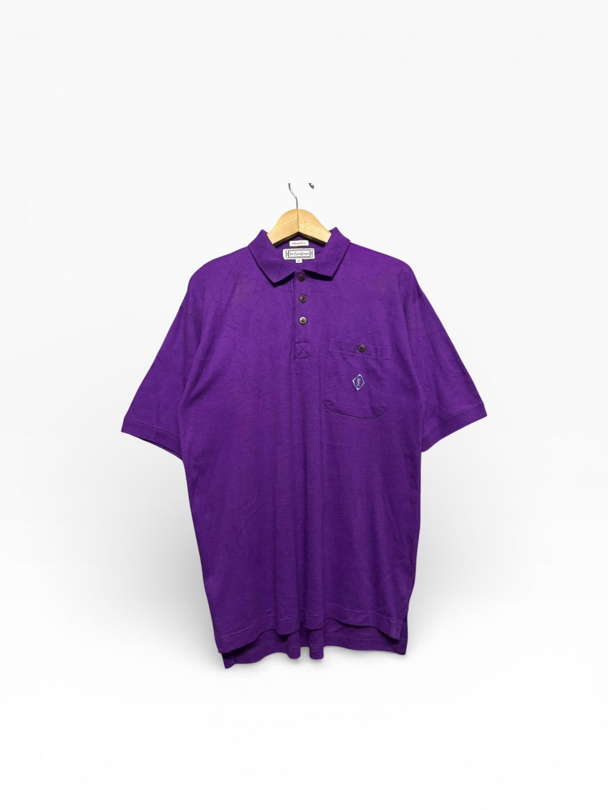 Yves Saint Laurent Vtg🔥Luxury 90’s YvesSaintLaurent Embroidery Logo Polo Shirt Size US M / EU 48-50 / 2 - 2 Thumbnail