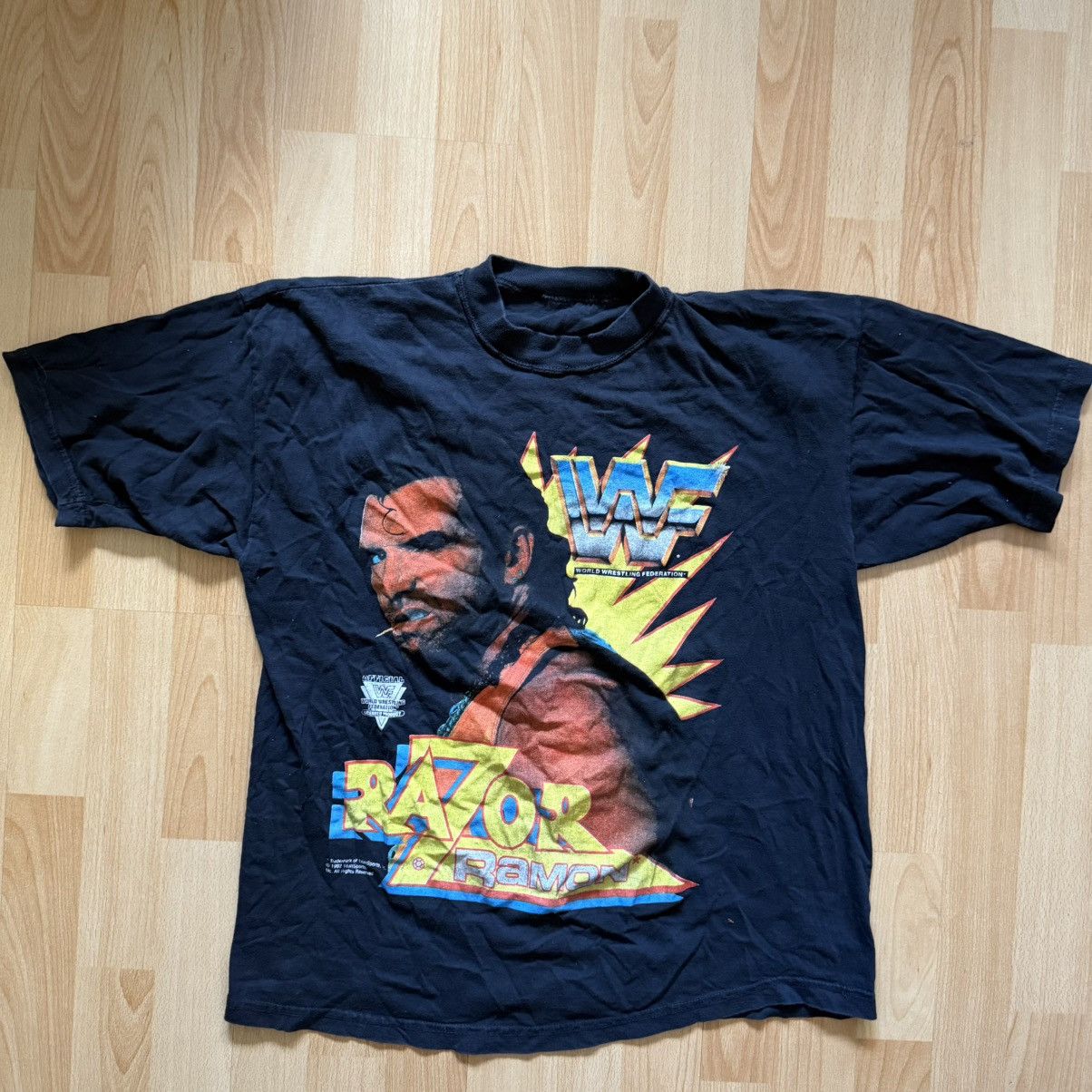 Band Tees × Vintage × WWE Vintage t-shirt Razor Tamon 1992 WWE SUPER RARE Size US M / EU 48-50 / 2 - 1 Thumbnail