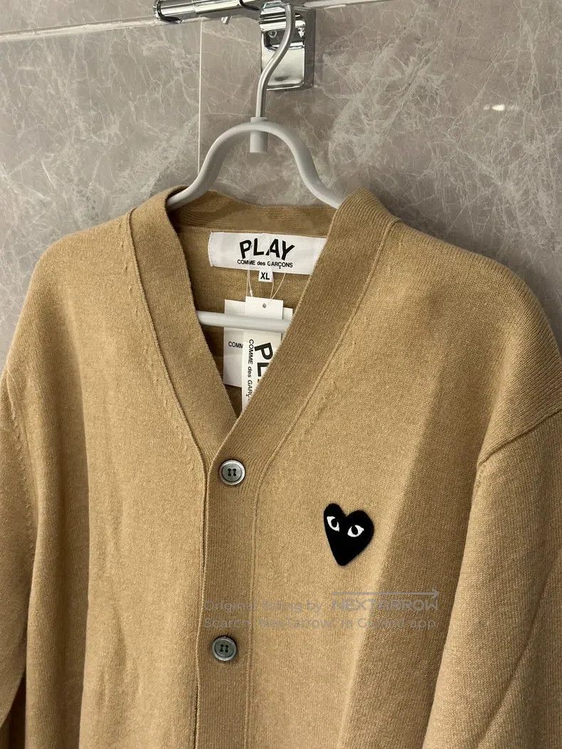 Comme des Garcons Comme Des Garcons Beige black heart cardigan Size XL / US 12-14 / IT 48-50 - 3 Thumbnail
