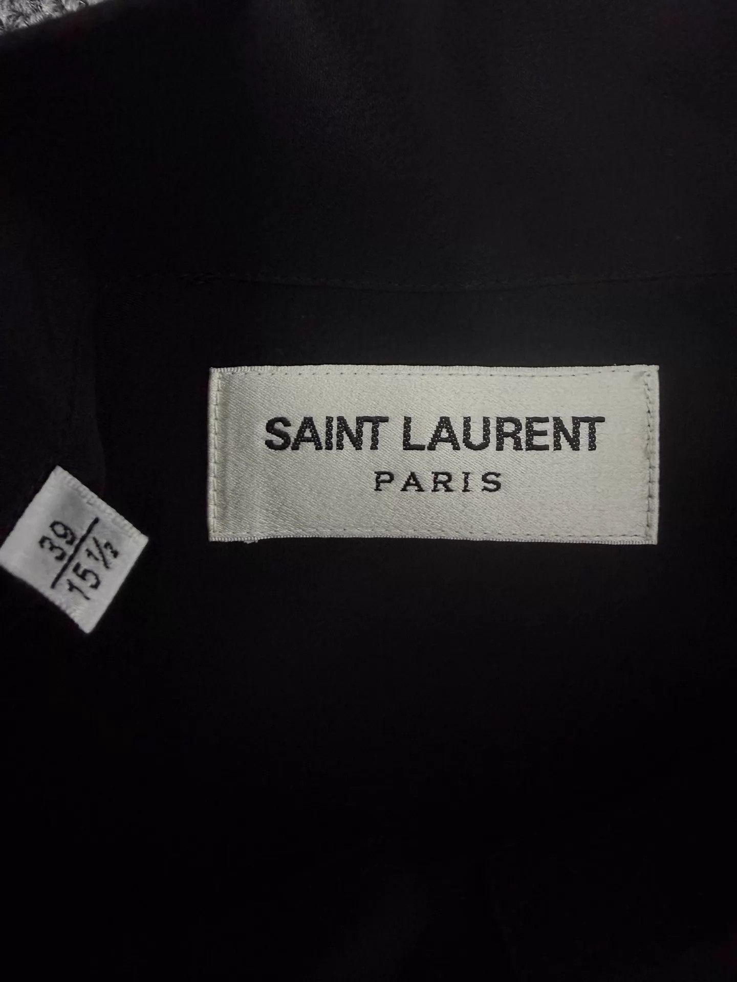 Saint Laurent Paris SLP14SS Black Warrior Silk Shirt 39 Size US M / EU 48-50 / 2 - 4 Thumbnail