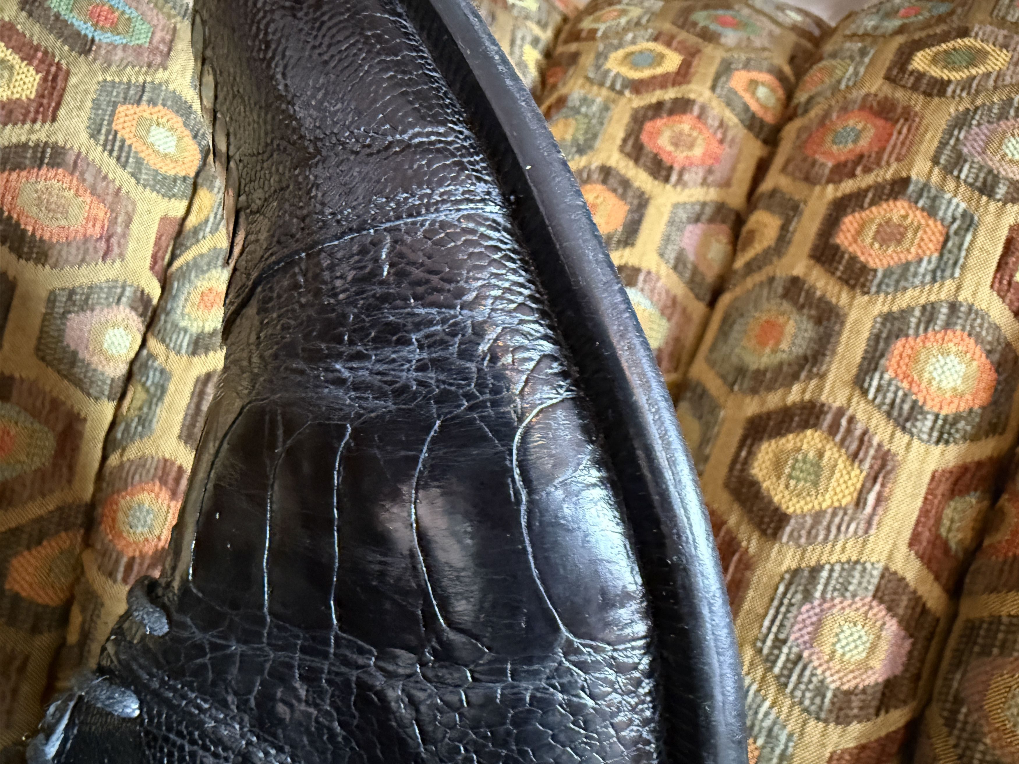 David Eden SALOMON ostrich leg cap-toe oxfords in black+box, bag, trees Size US 9.5 / EU 42-43 - 12 Thumbnail