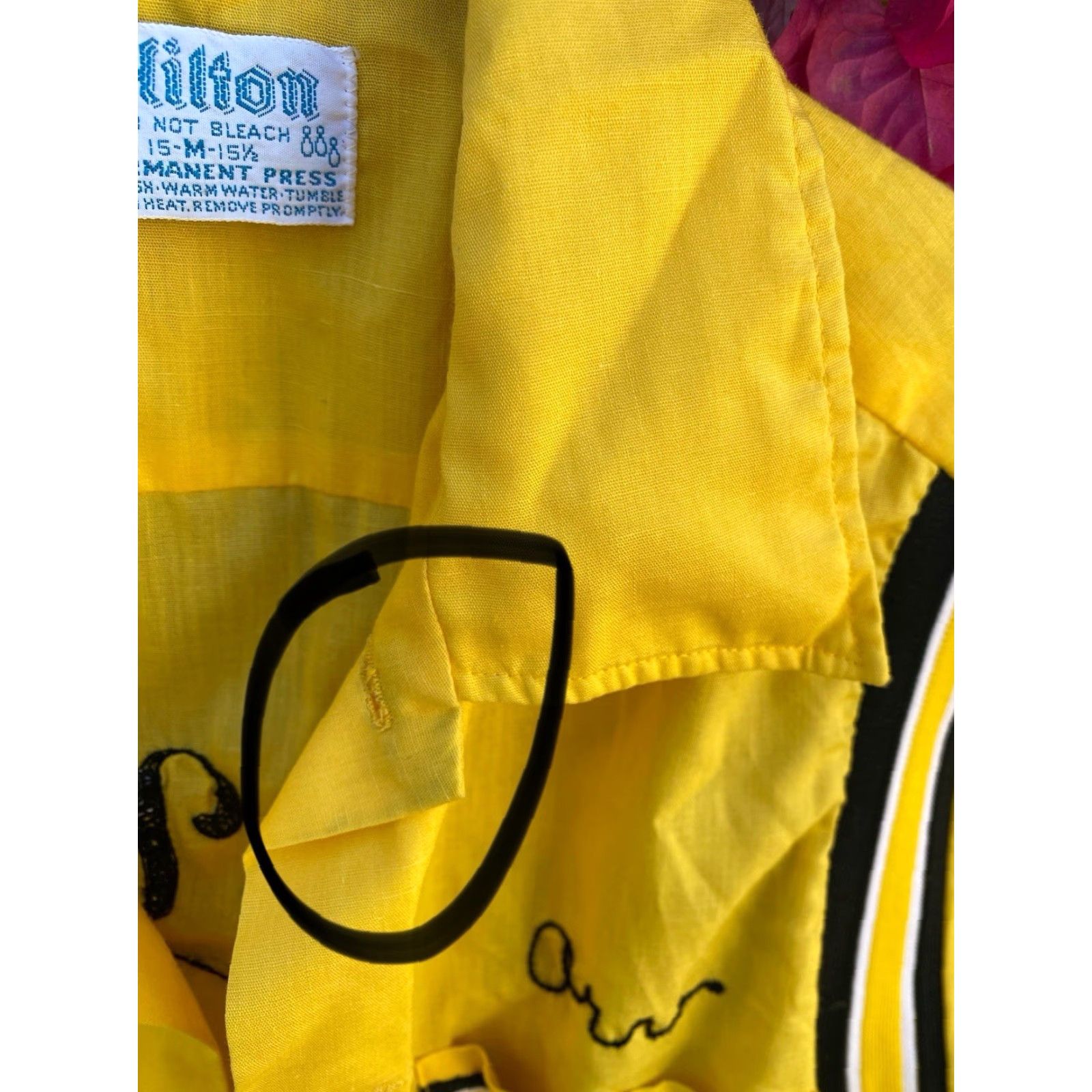 Vintage VINTAGE Hilton Bowling Shirt Short Sleeve M Yellow Capay Valley Disposal Rockabilly Shirt Mens Size US M / EU 48-50 / 2 - 7 Thumbnail