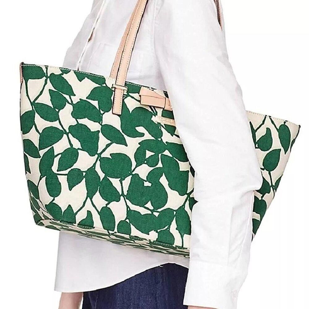 Designer Kate Spade South Poplar Street Francis Leaves Tote - NWOT Size ONE SIZE - 4 Thumbnail