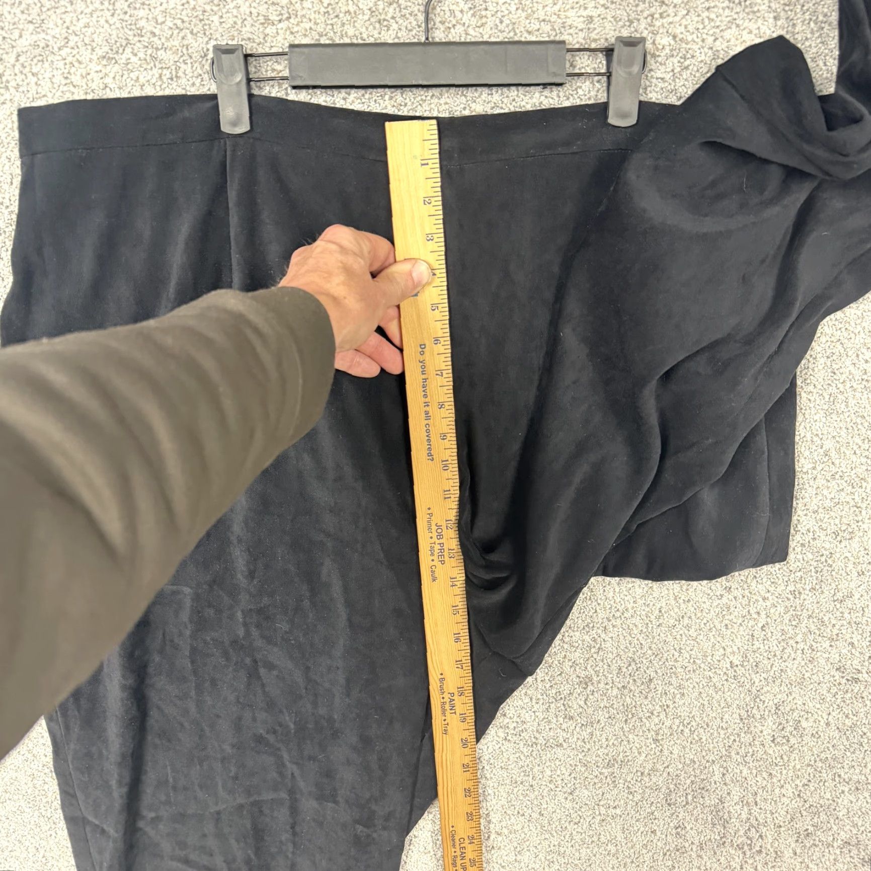 Avenue Avenue Womens Plus Dress Pants 28 Black Stretch Pull On Wide Elastic Waist Inseam 28 Short? (No, keep length) Size 28" / US 6 / IT 42 - 5 Thumbnail
