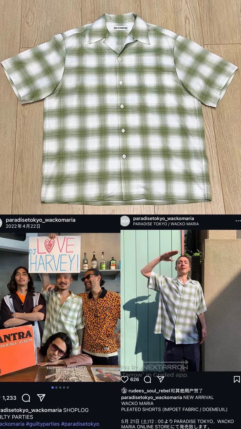 Wacko Maria Wacko Maria CHECK OPEN COLLAR SHIRT Size US S / EU 44-46 / 1 - 2 Thumbnail