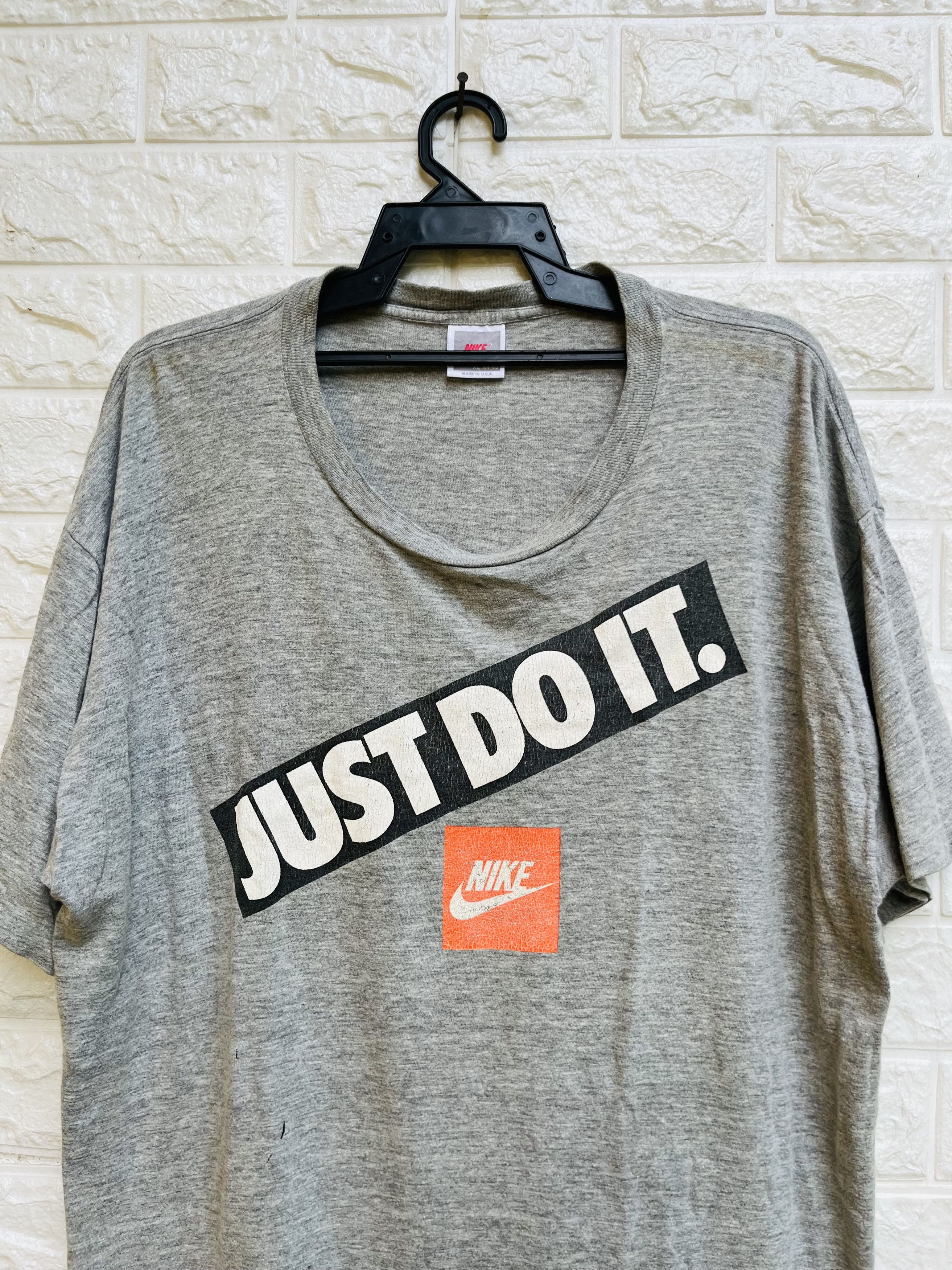 Japanese Brand × Nike × Vintage Vintage 80s Nike Just Do It Designer Fashion Style Size US XL / EU 56 / 4 - 3 Thumbnail
