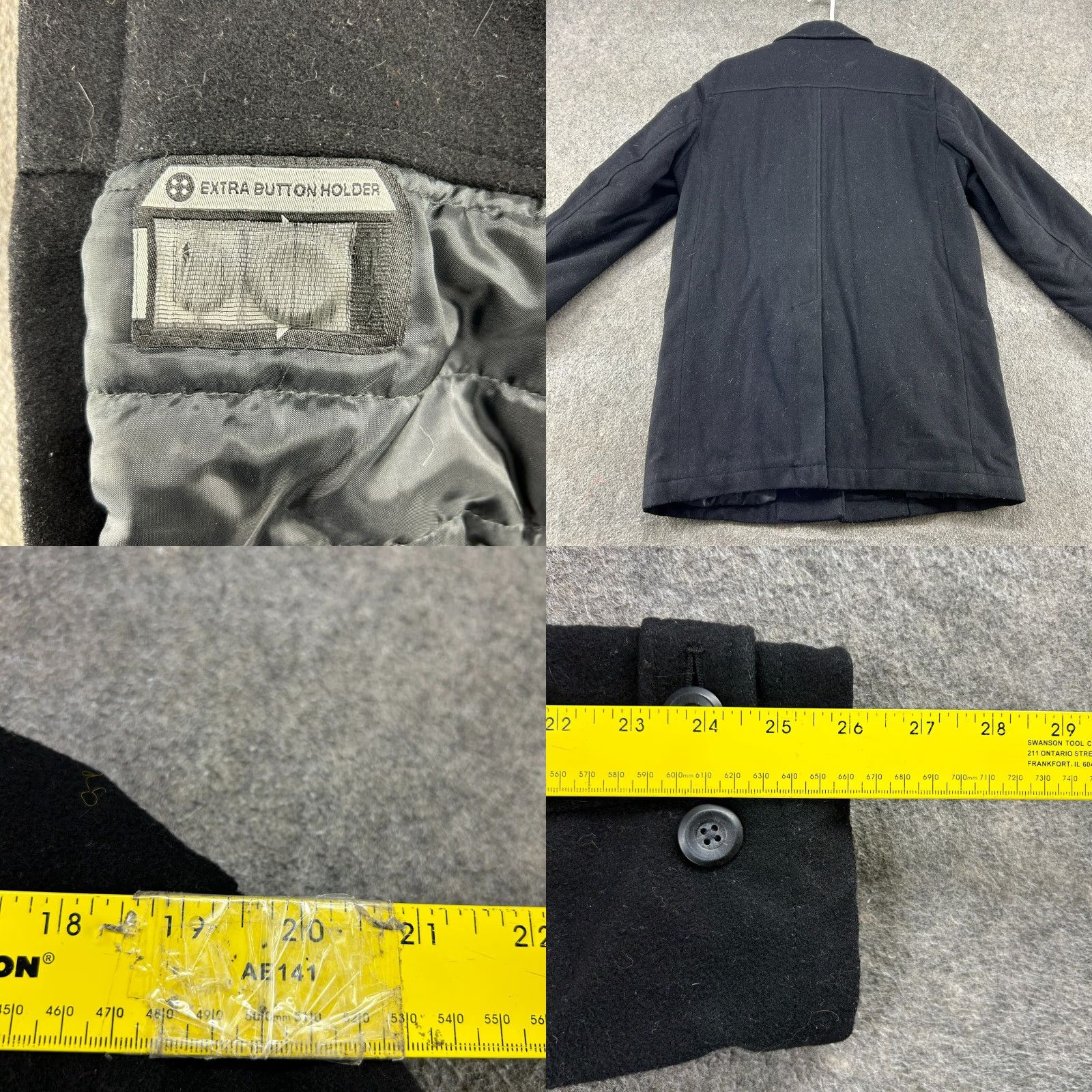Gap VINTAGE Gap Coat Mens M Long Wool Solid Overcoat Size US M / EU 48-50 / 2 - 8 Thumbnail