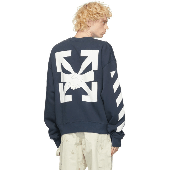 Off-White Diag Agreement Sweater BLUE M