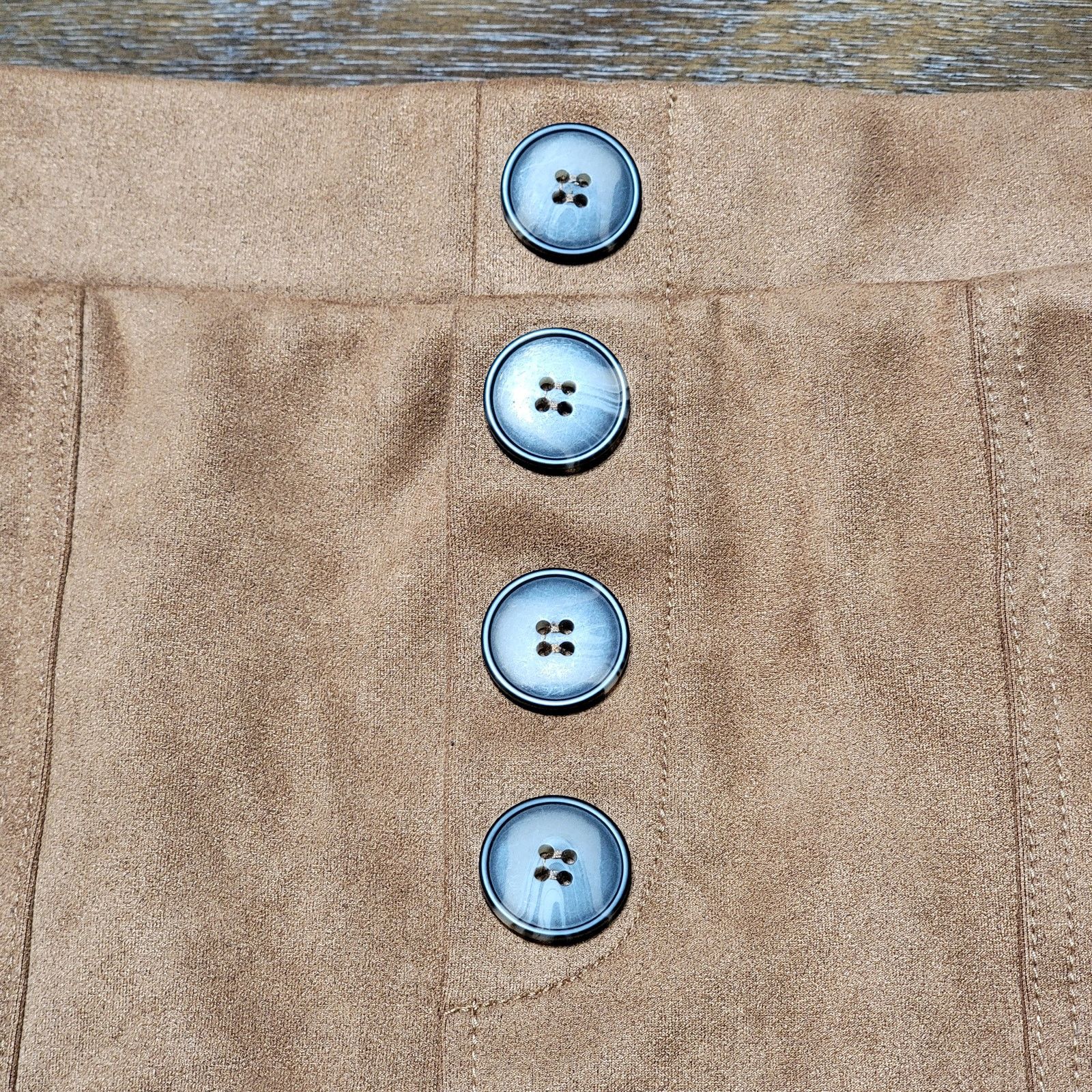 Other Blashe Faux Suede Mini Skirt w/ Black Buttons - Size Large Size 31" - 2 Thumbnail