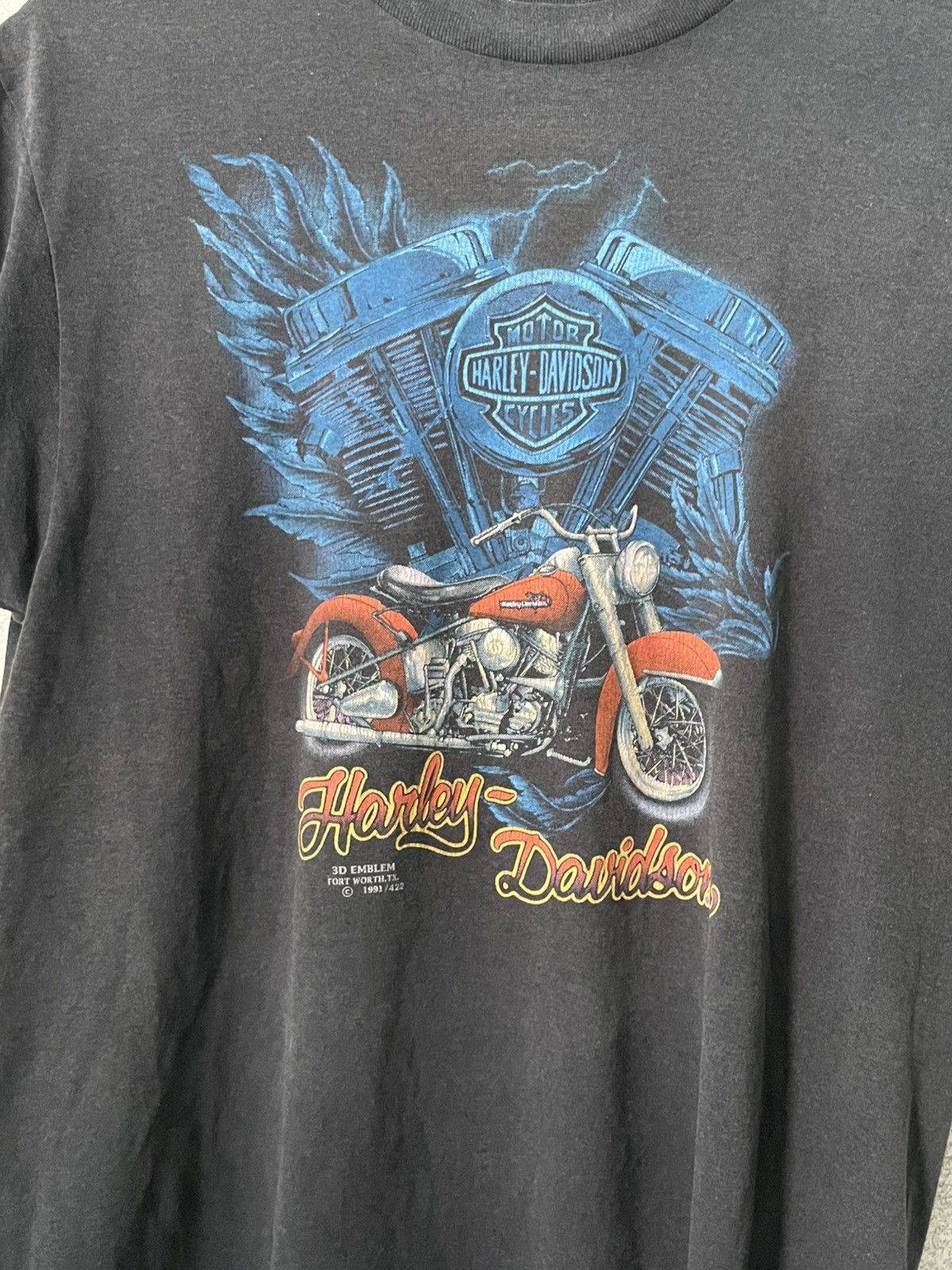 Harley Davidson Vintage 3D Harley Davidson Size US L / EU 52-54 / 3 - 3 Thumbnail